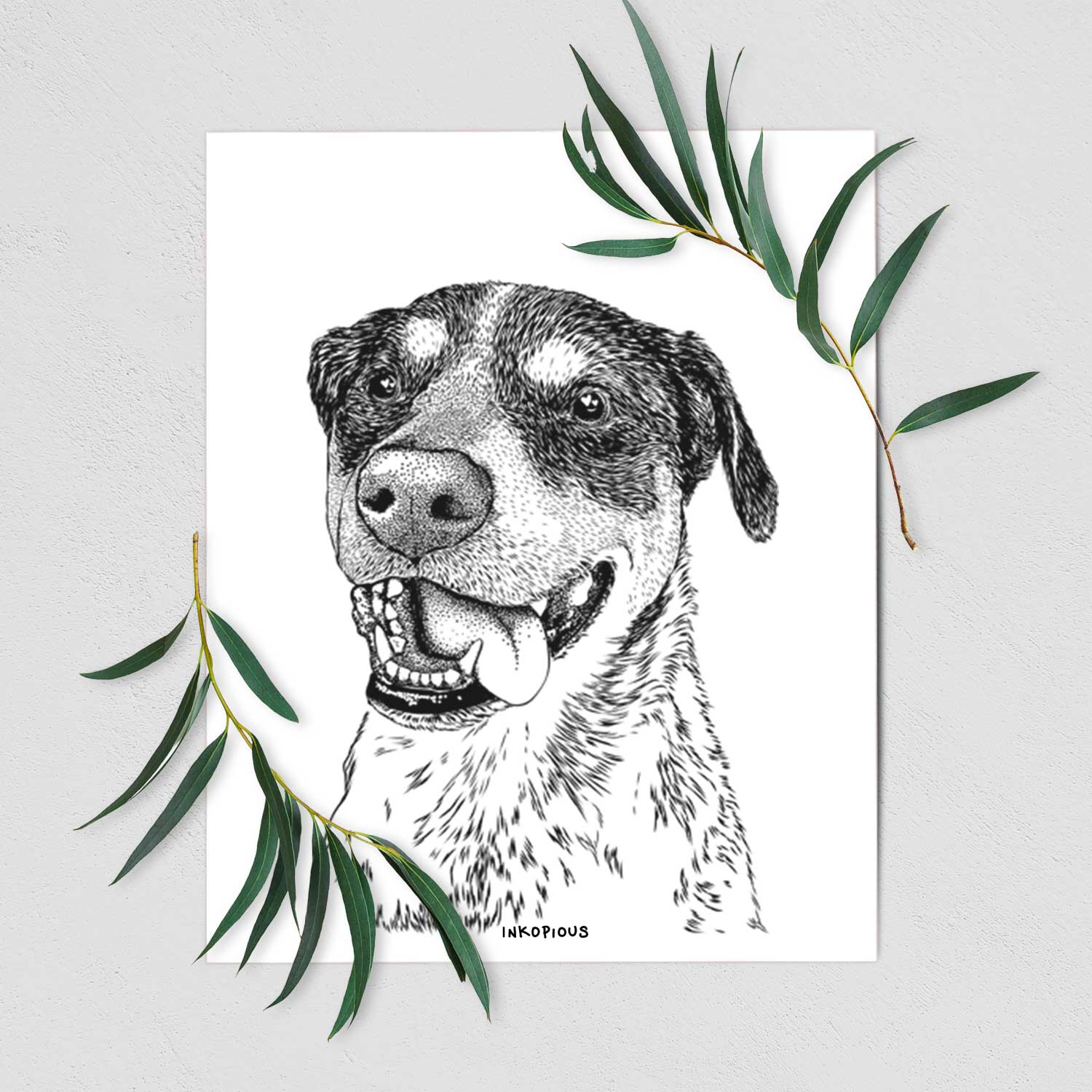 Gerti the Mixed Breed Art Print