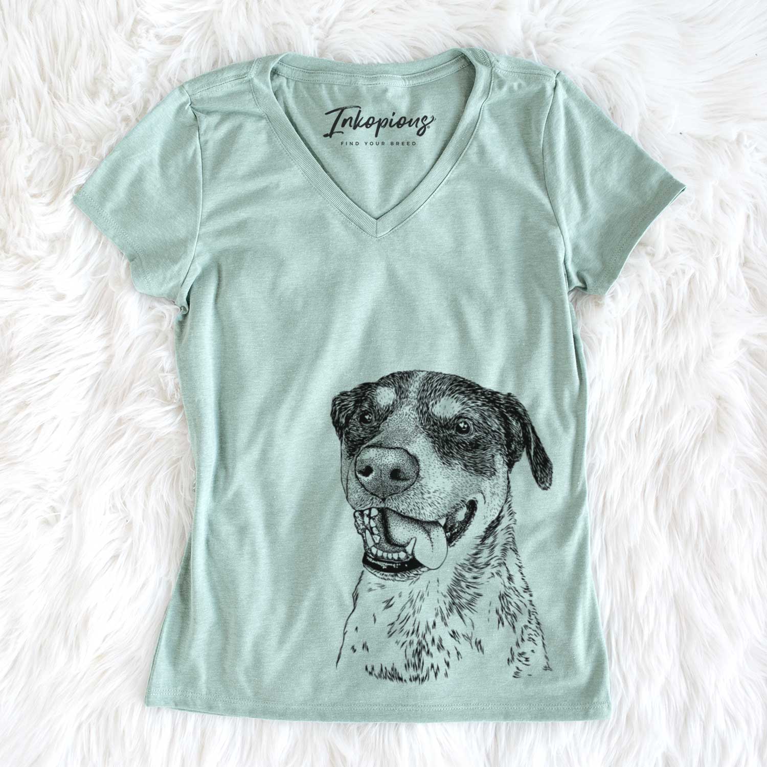 Bare Gerti the Mixed Breed - Women's V-neck Shirt