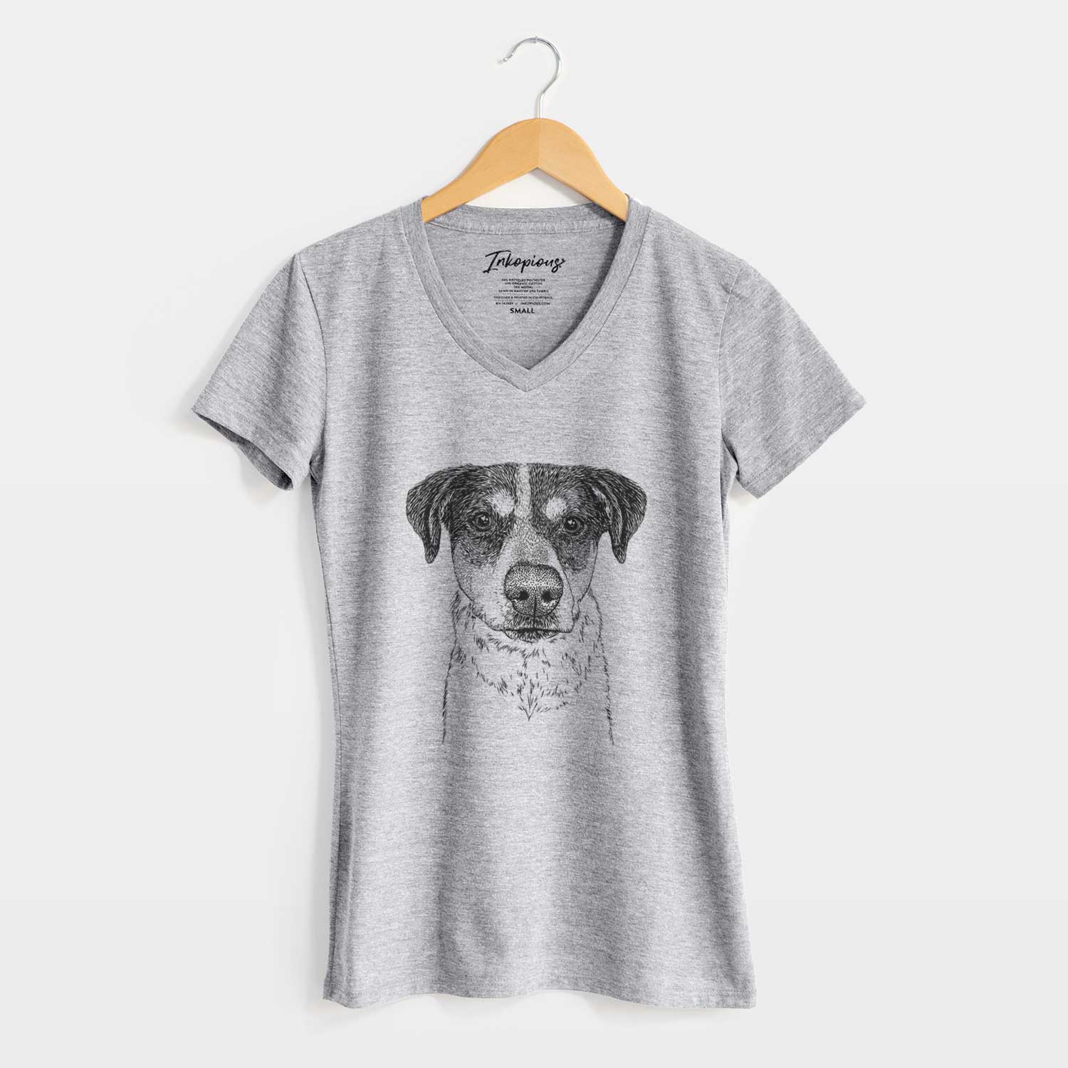 Bare Gertrude the Mixed Breed - Women's V-neck Shirt