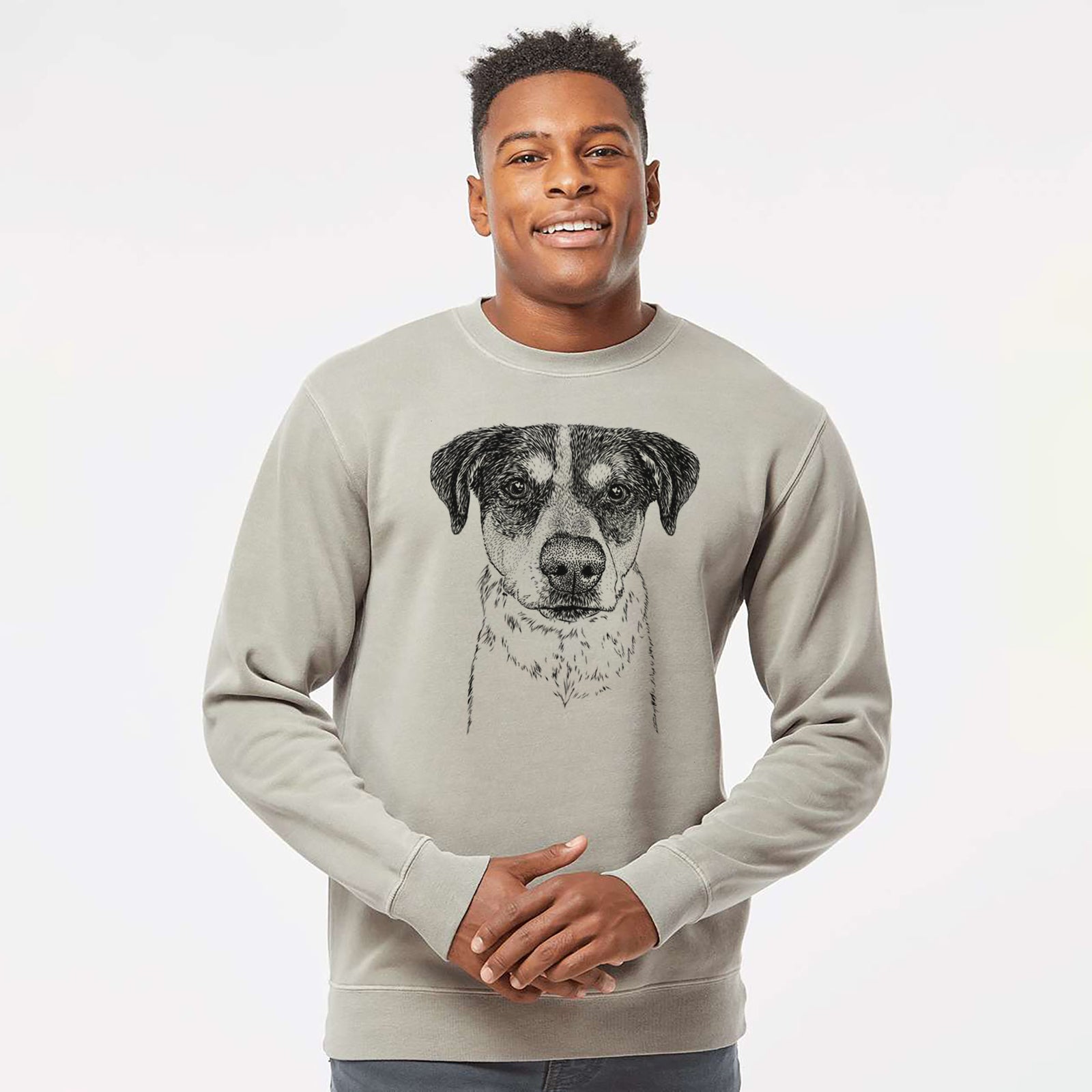 Bare Gertrude the Mixed Breed - Unisex Pigment Dyed Crew Sweatshirt