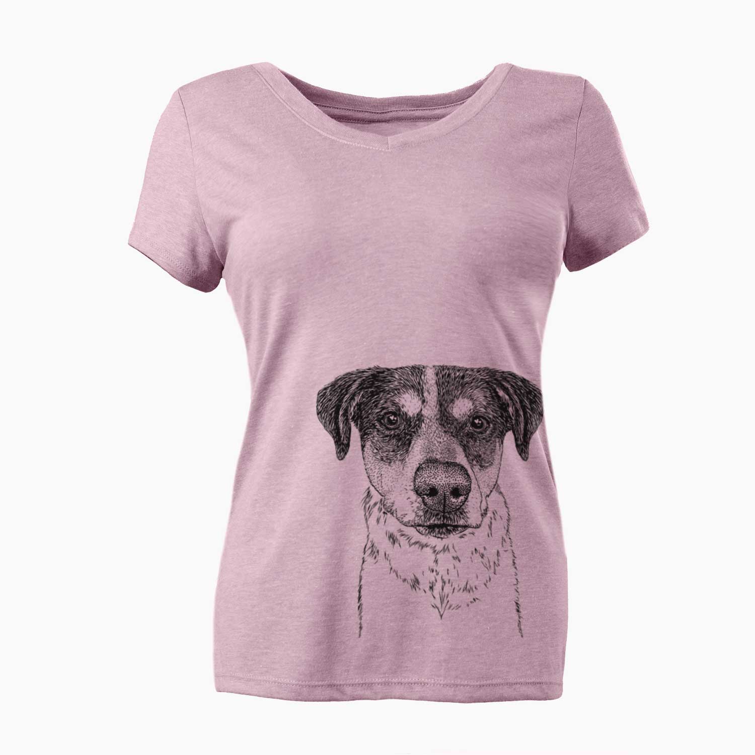 Bare Gertrude the Mixed Breed - Women's V-neck Shirt