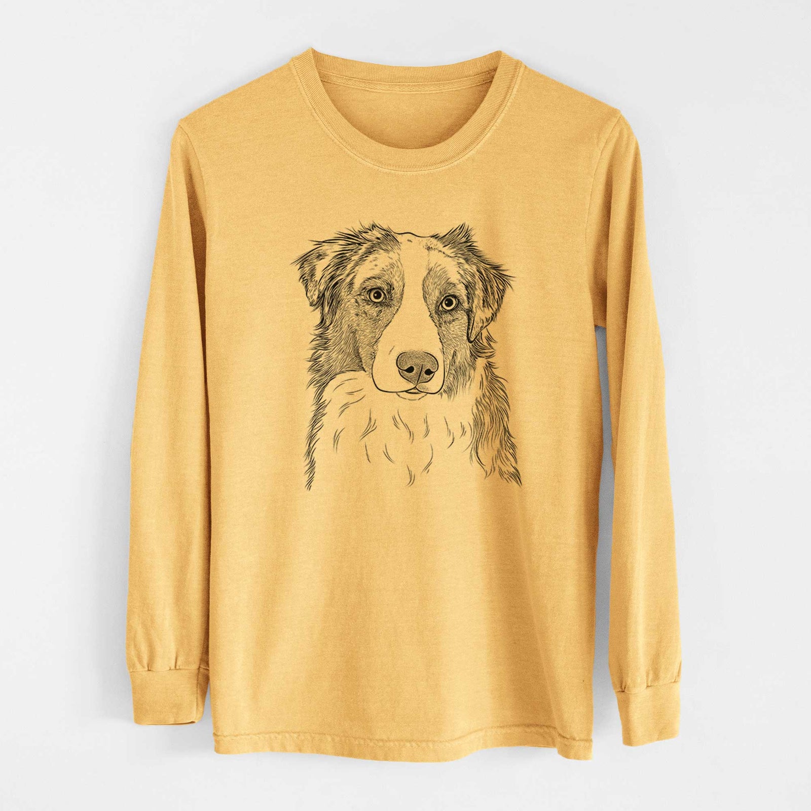 Bare Ginger the Australian Shepherd - Heavyweight 100% Cotton Long Sleeve