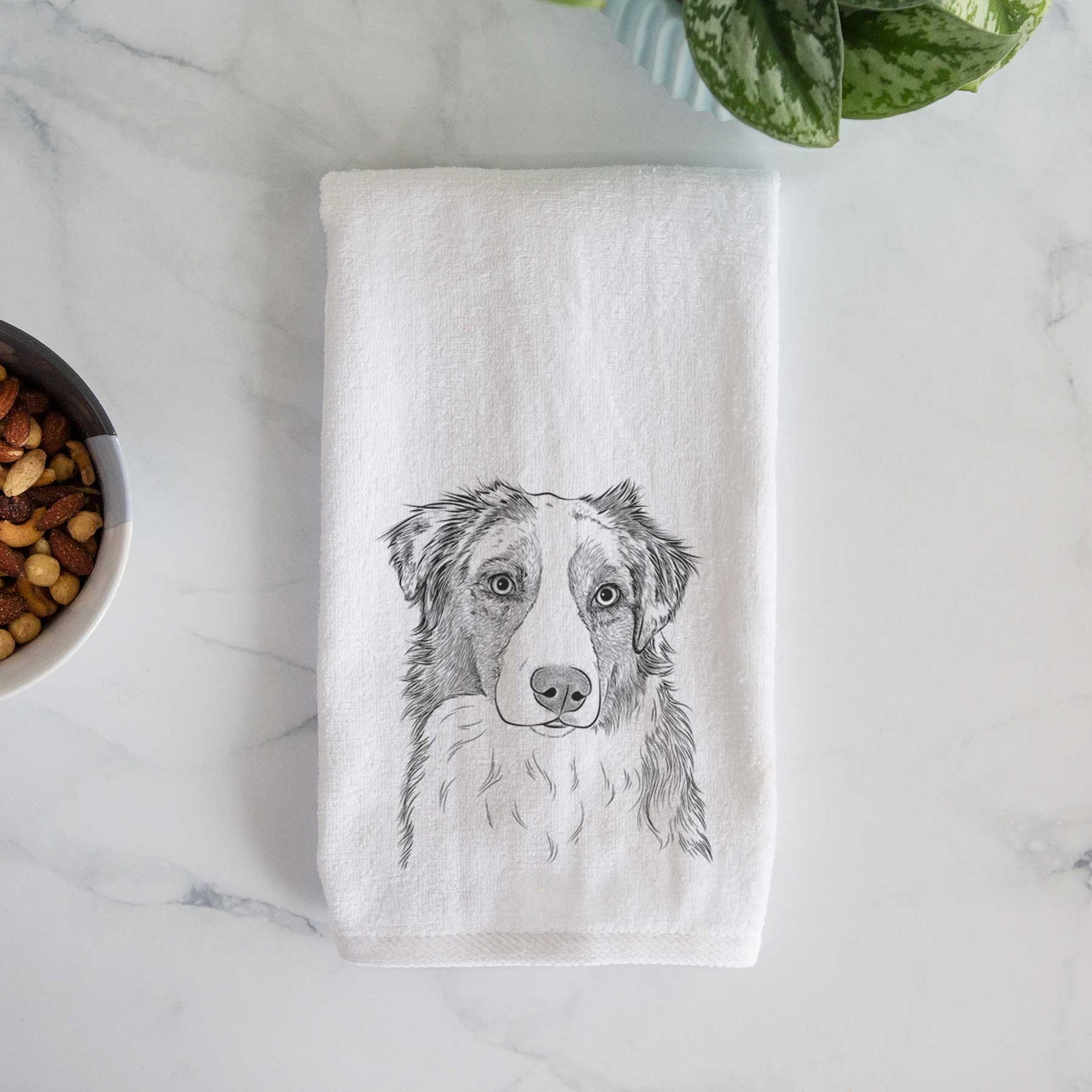 Ginger the Australian Shepherd Decorative Hand Towel