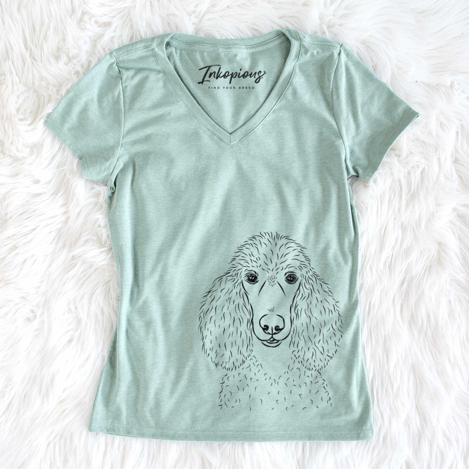 Bare Giovanni the Poodle - Women's V-neck Shirt