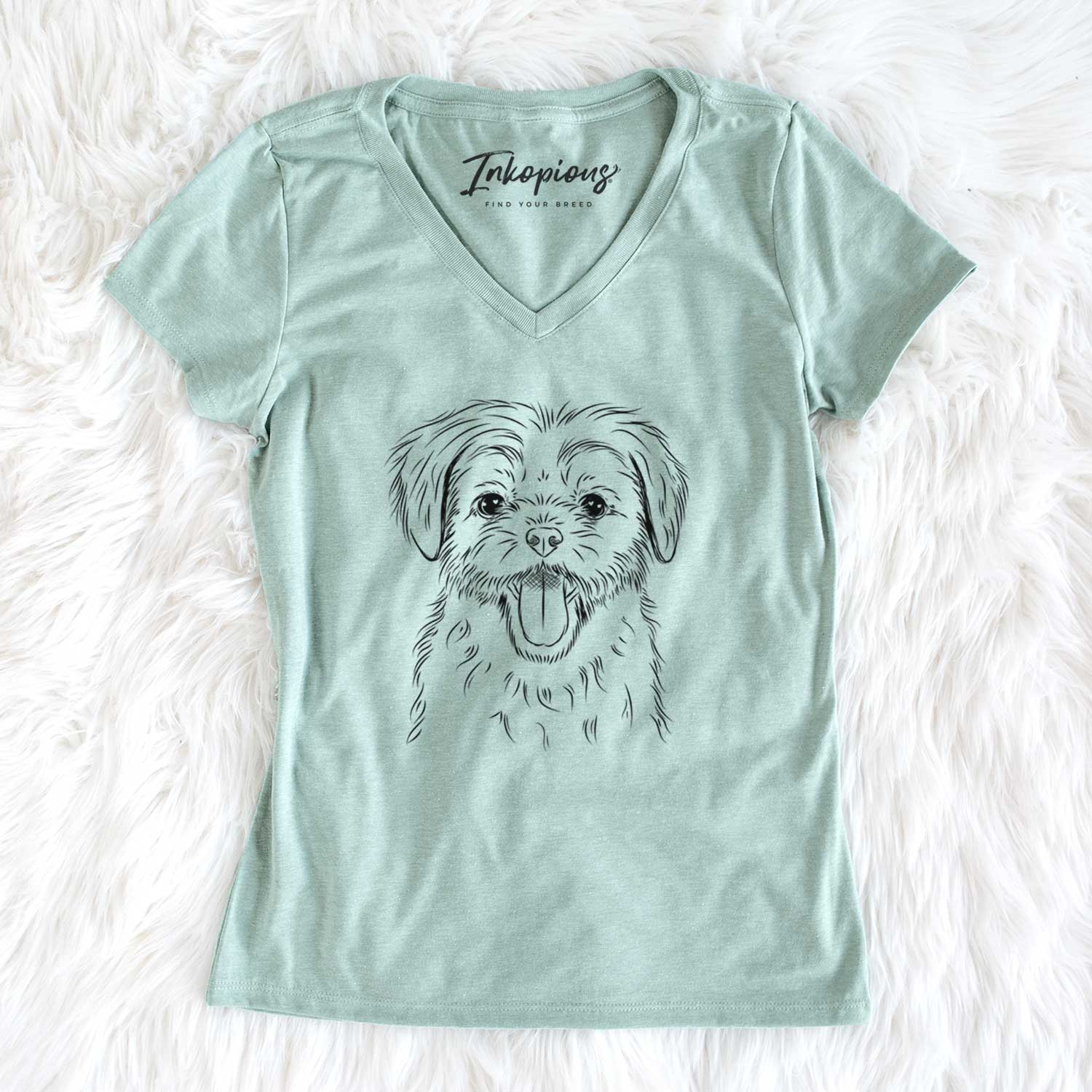 Bare Gizmo the Maltese - Women's V-neck Shirt