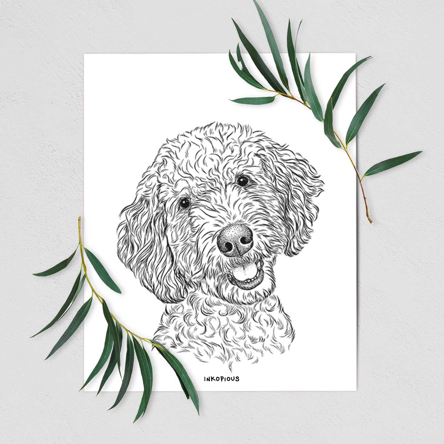 Gizmo the Goldendoodle Art Print