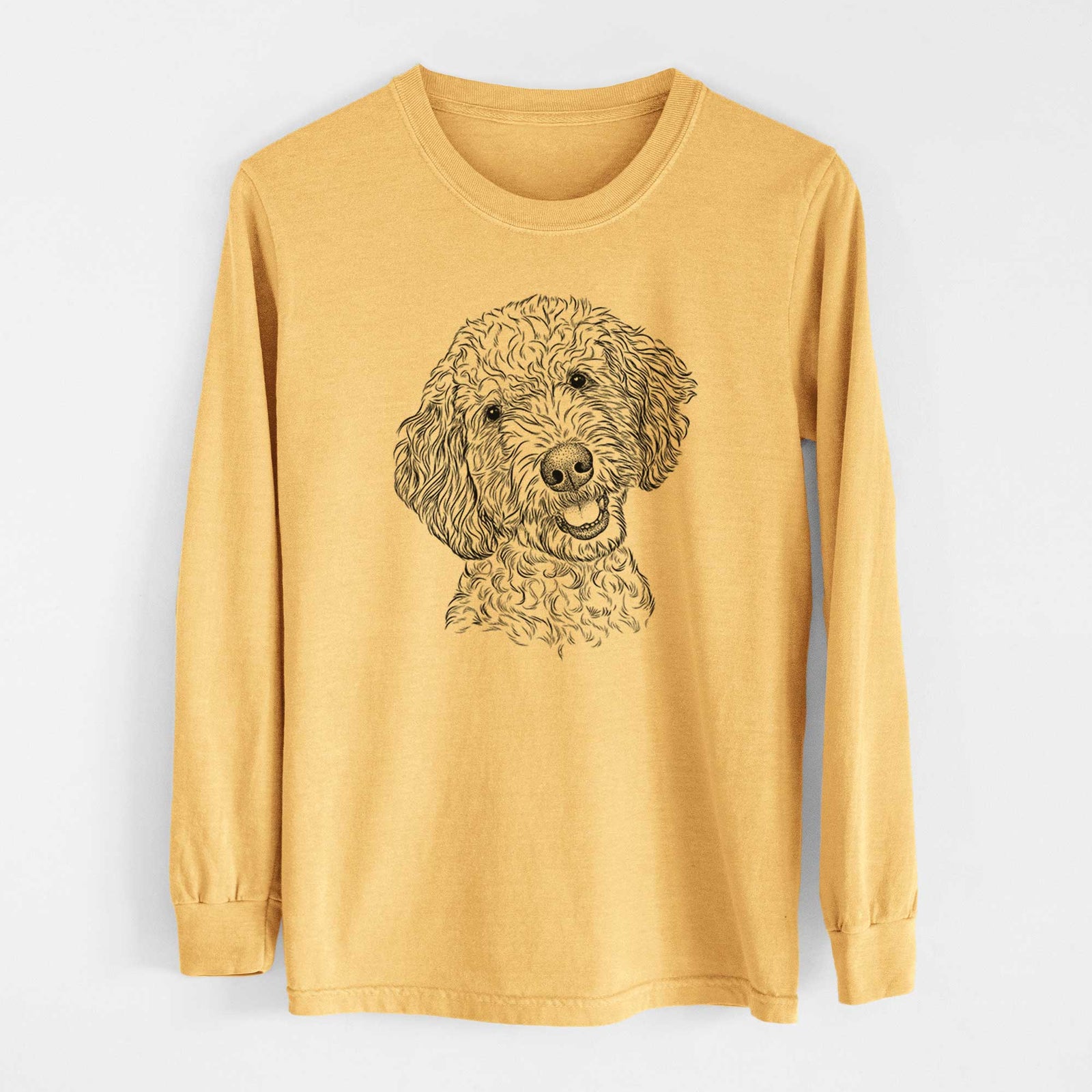 Bare Gizmo the Goldendoodle - Heavyweight 100% Cotton Long Sleeve