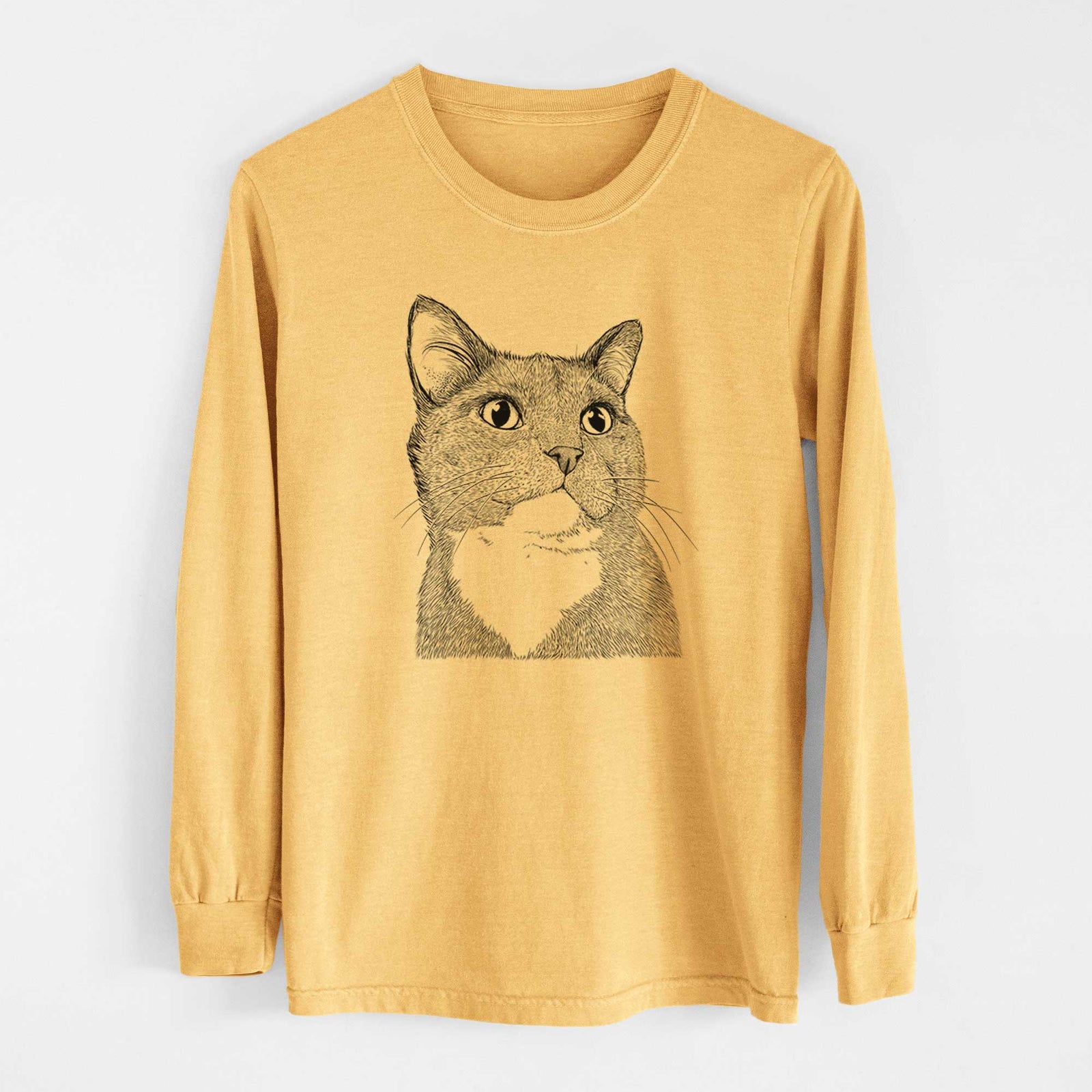 Bare Gizmo the Grey Cat - Heavyweight 100% Cotton Long Sleeve