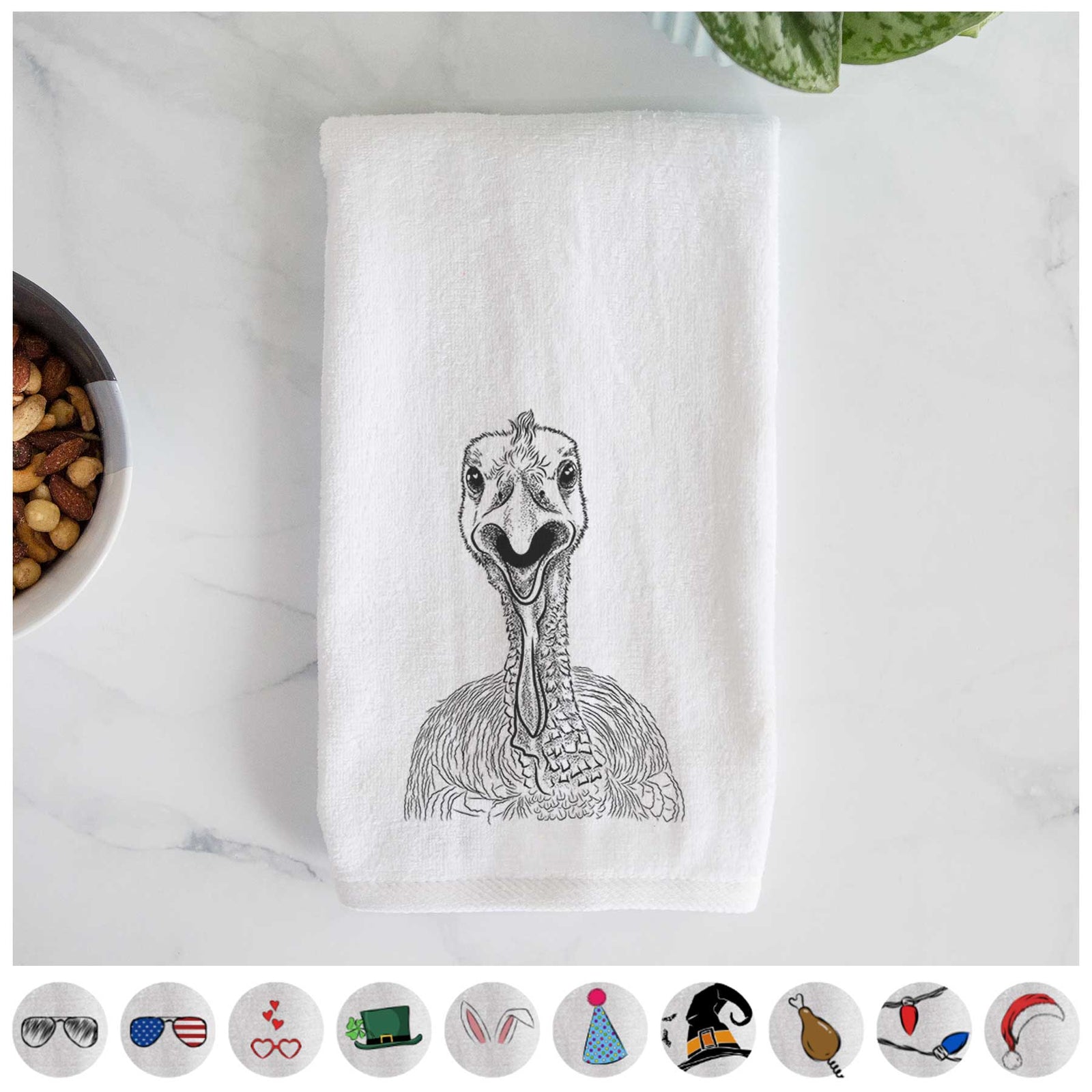 Gobble the Turkey Decorative Hand Towel