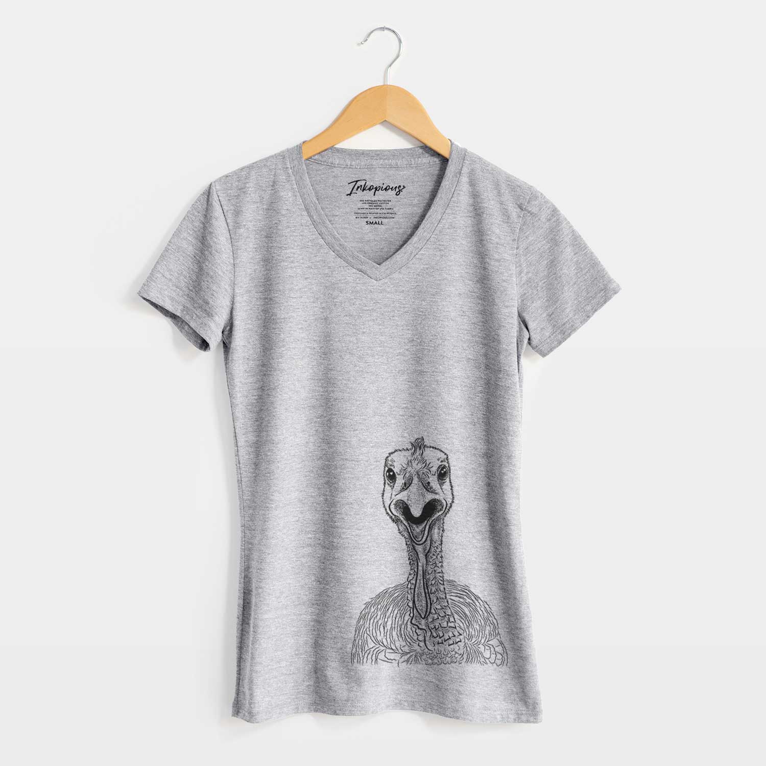Bare Gobble the Turkey - Women's V-neck Shirt