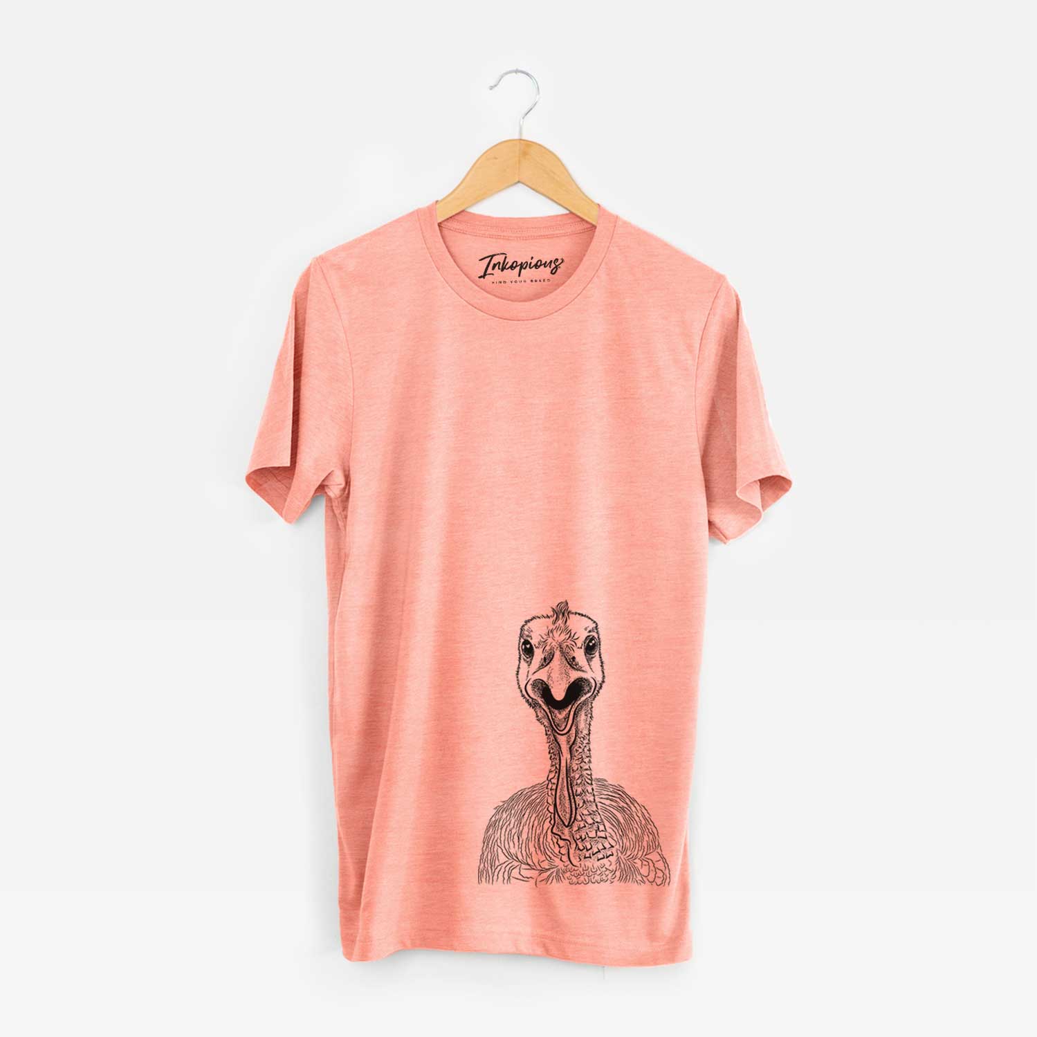 Hand-drawn sketch of Gobble the Turkey on a Sunset Unisex crewneck