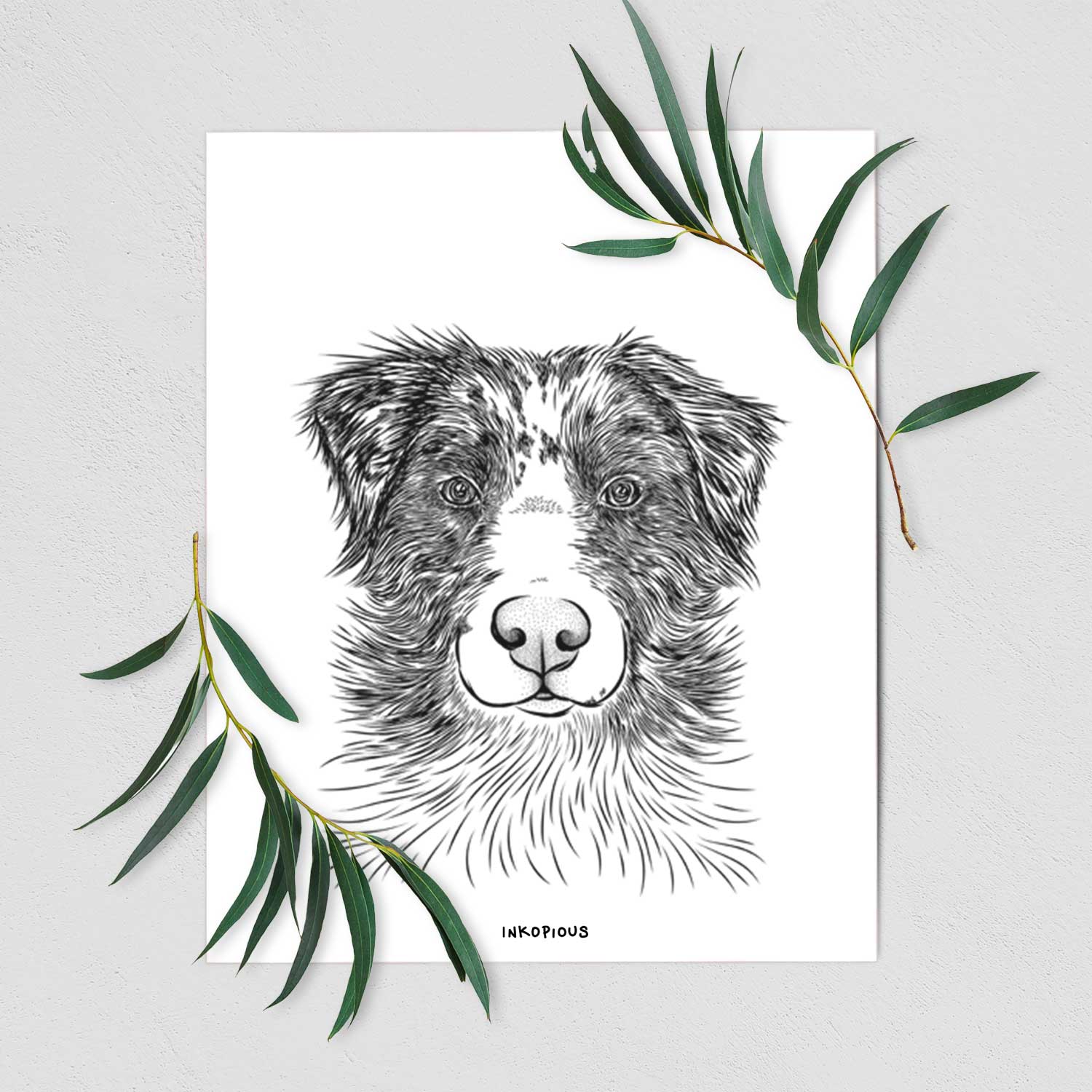 Gram the Australian Shepherd Art Print