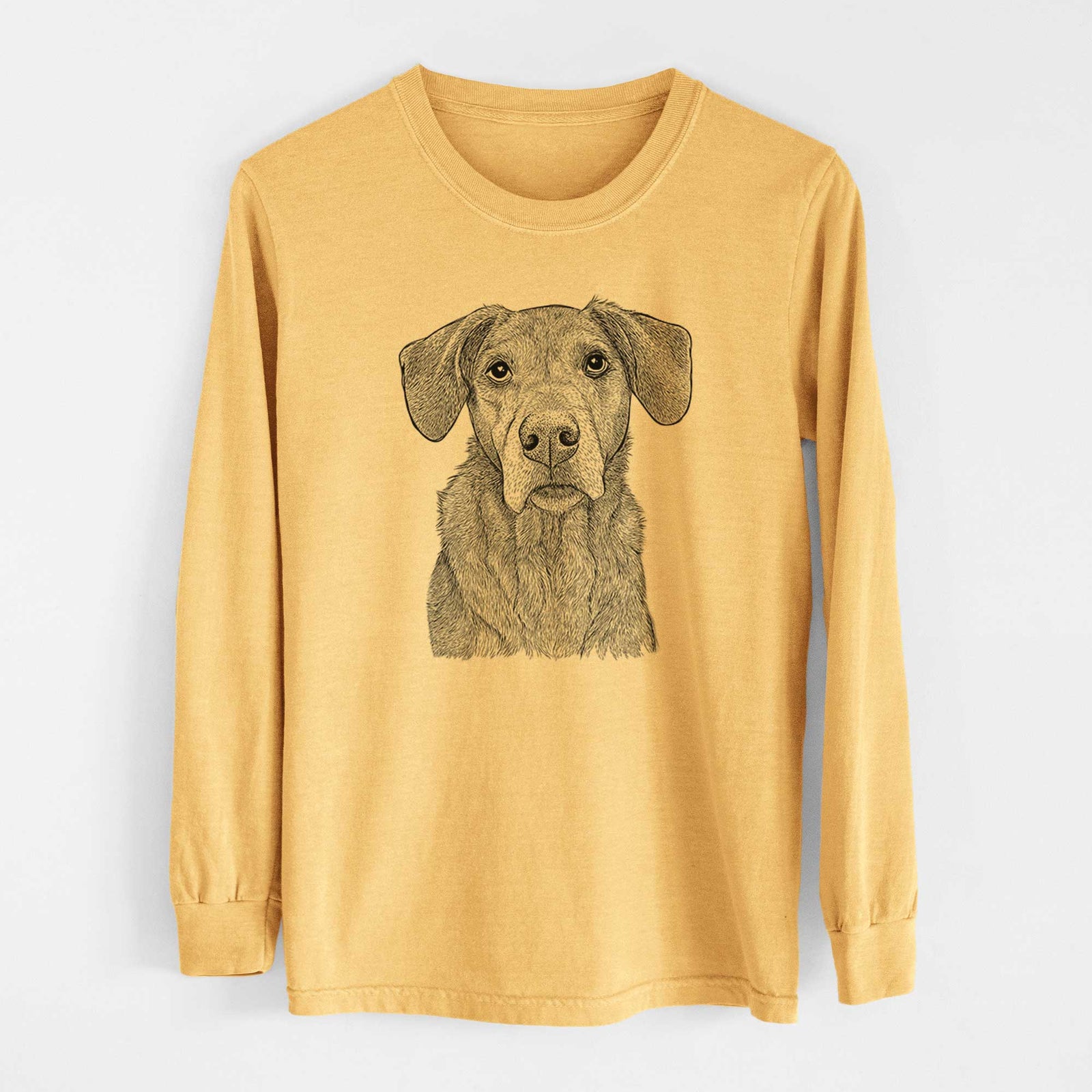 Bare Gravy the Plott Hound Beagle Mix - Heavyweight 100% Cotton Long Sleeve