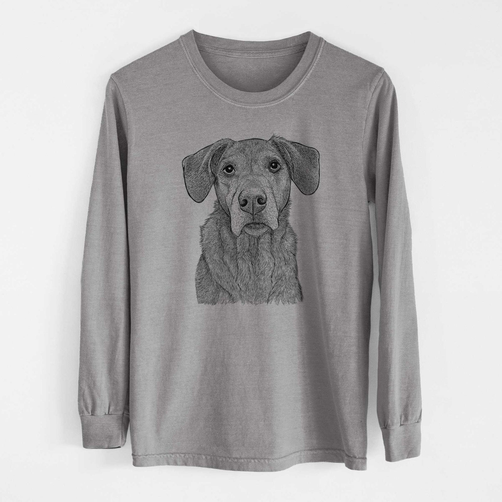 Bare Gravy the Plott Hound Beagle Mix - Heavyweight 100% Cotton Long Sleeve
