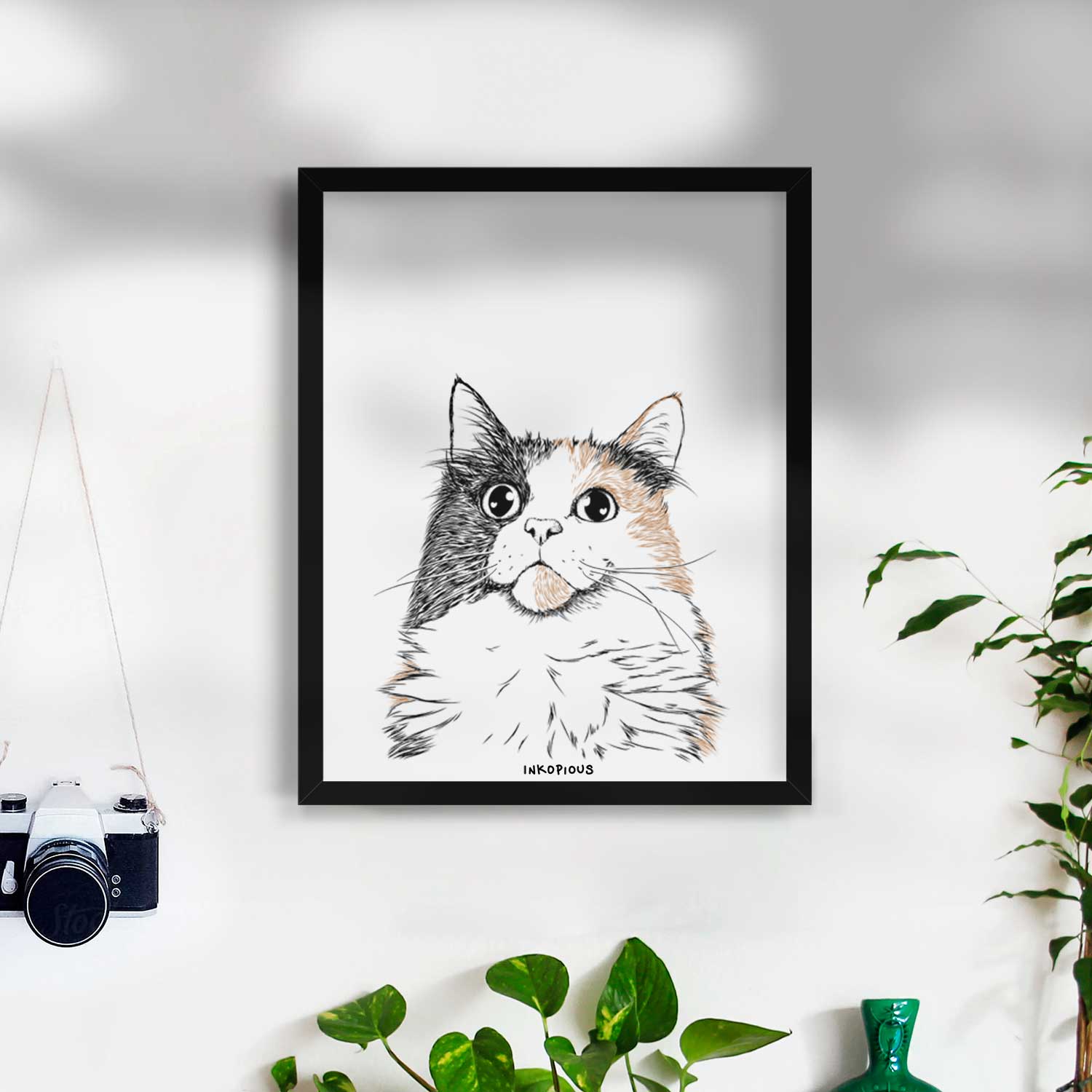 Greta the Calico Cat Art Print