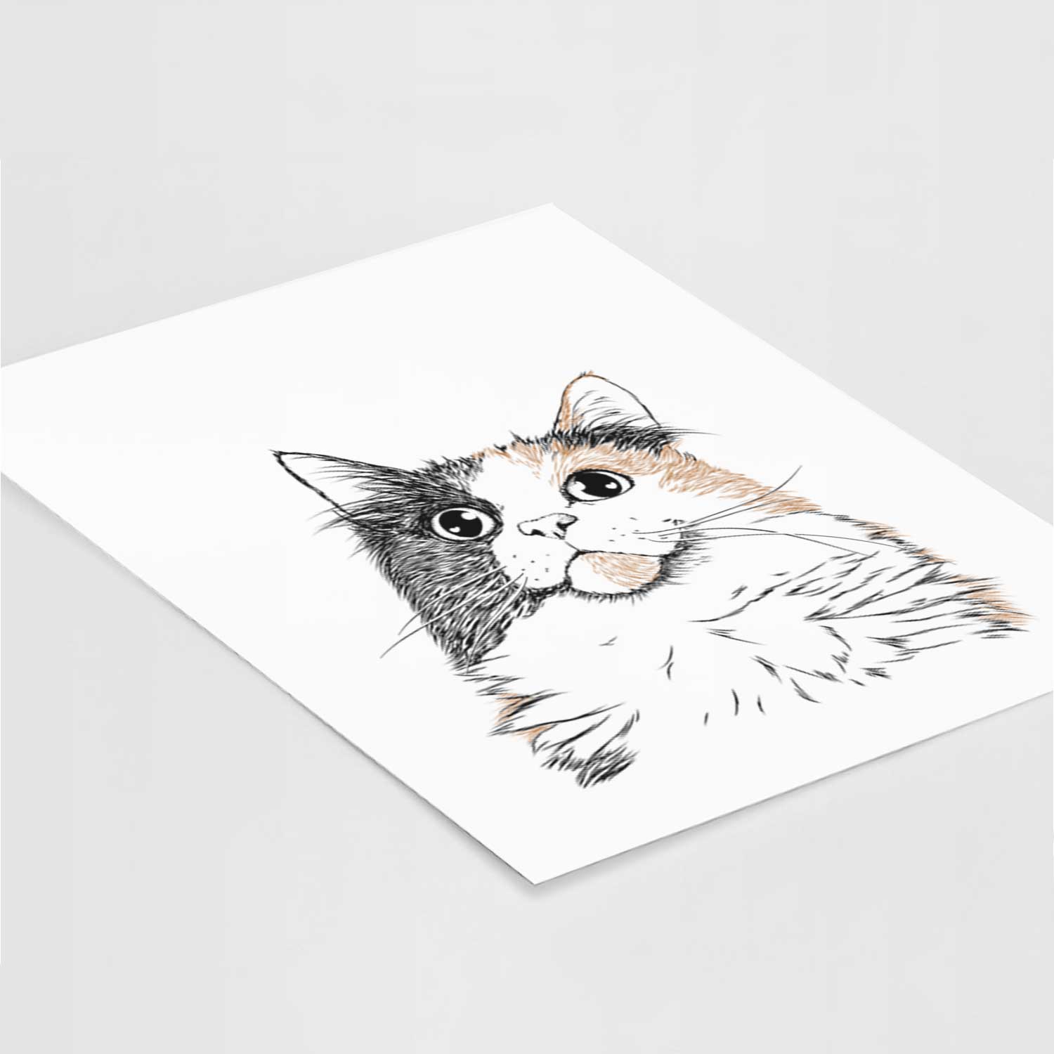 Greta the Calico Cat Art Print