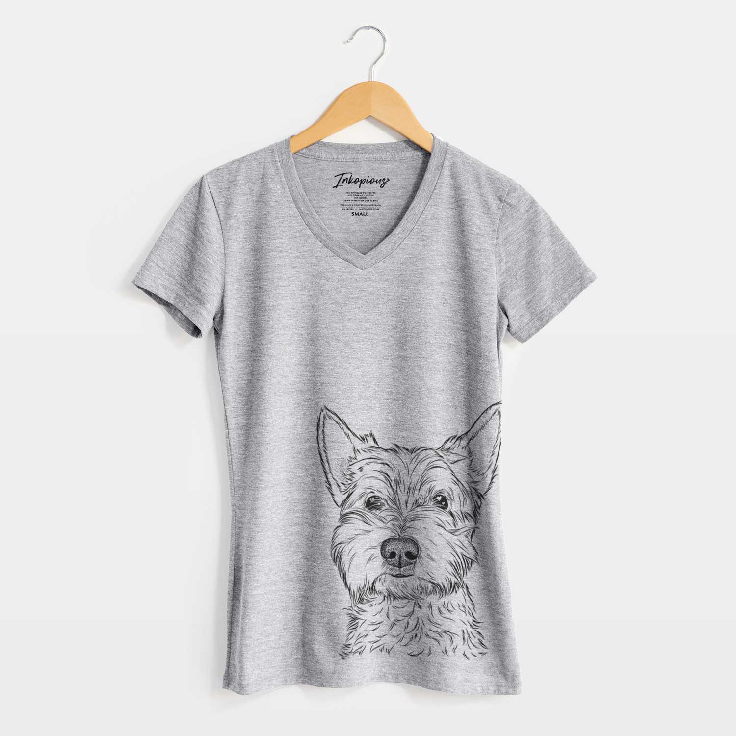Bare Grizel the West Highland Terrier - Women's V-neck Shirt