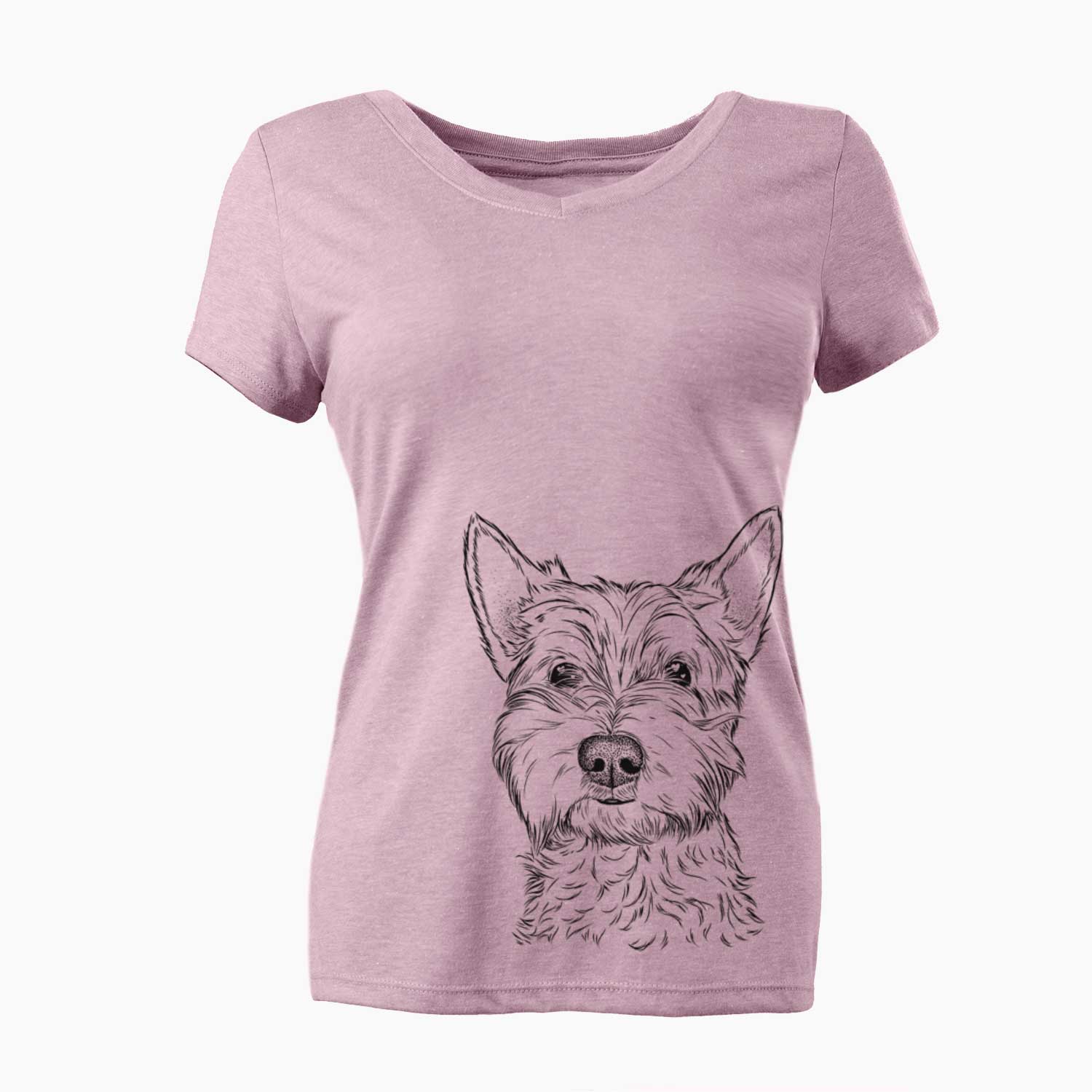 Bare Grizel the West Highland Terrier - Women's V-neck Shirt