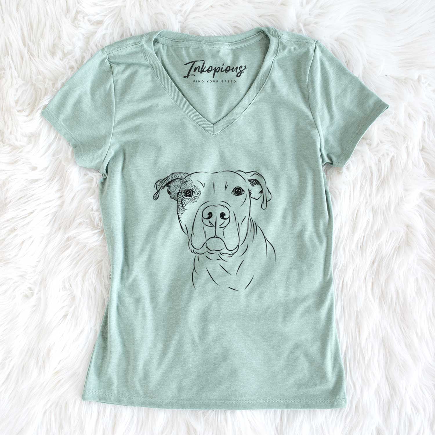 Bare Gummy the Pitbull - Women's V-neck Shirt