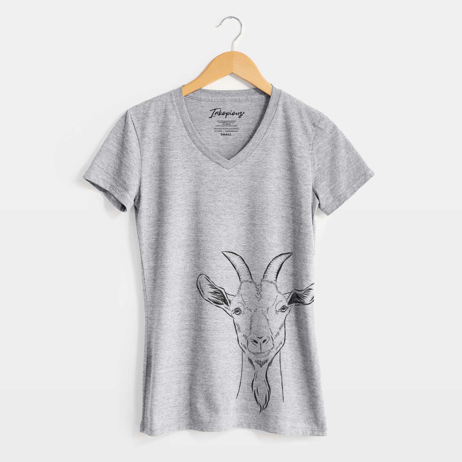 Bare Gunnar the Goat - Women's V-neck Shirt