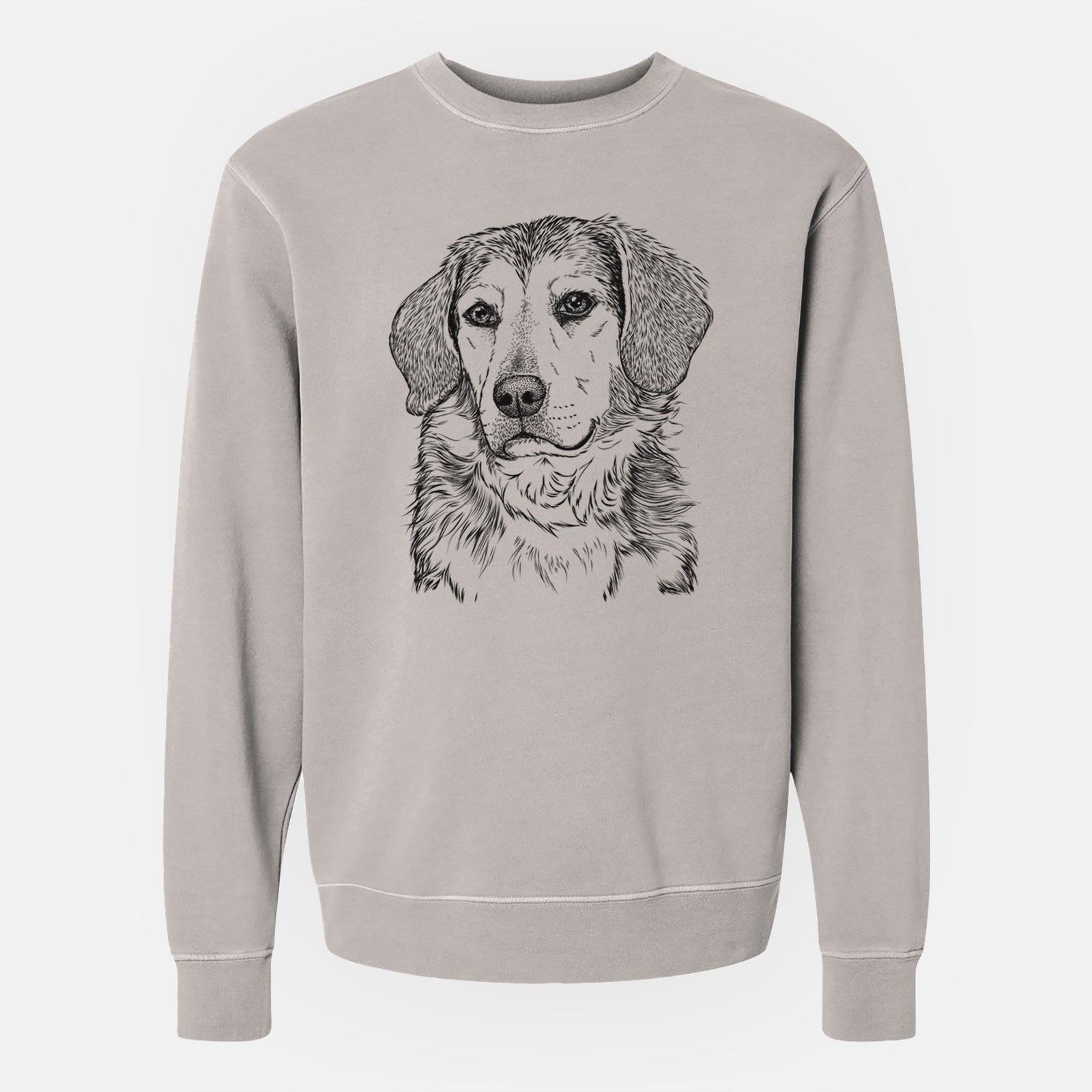 Bare Gunner the Beagle Mix - Unisex Pigment Dyed Crew Sweatshirt