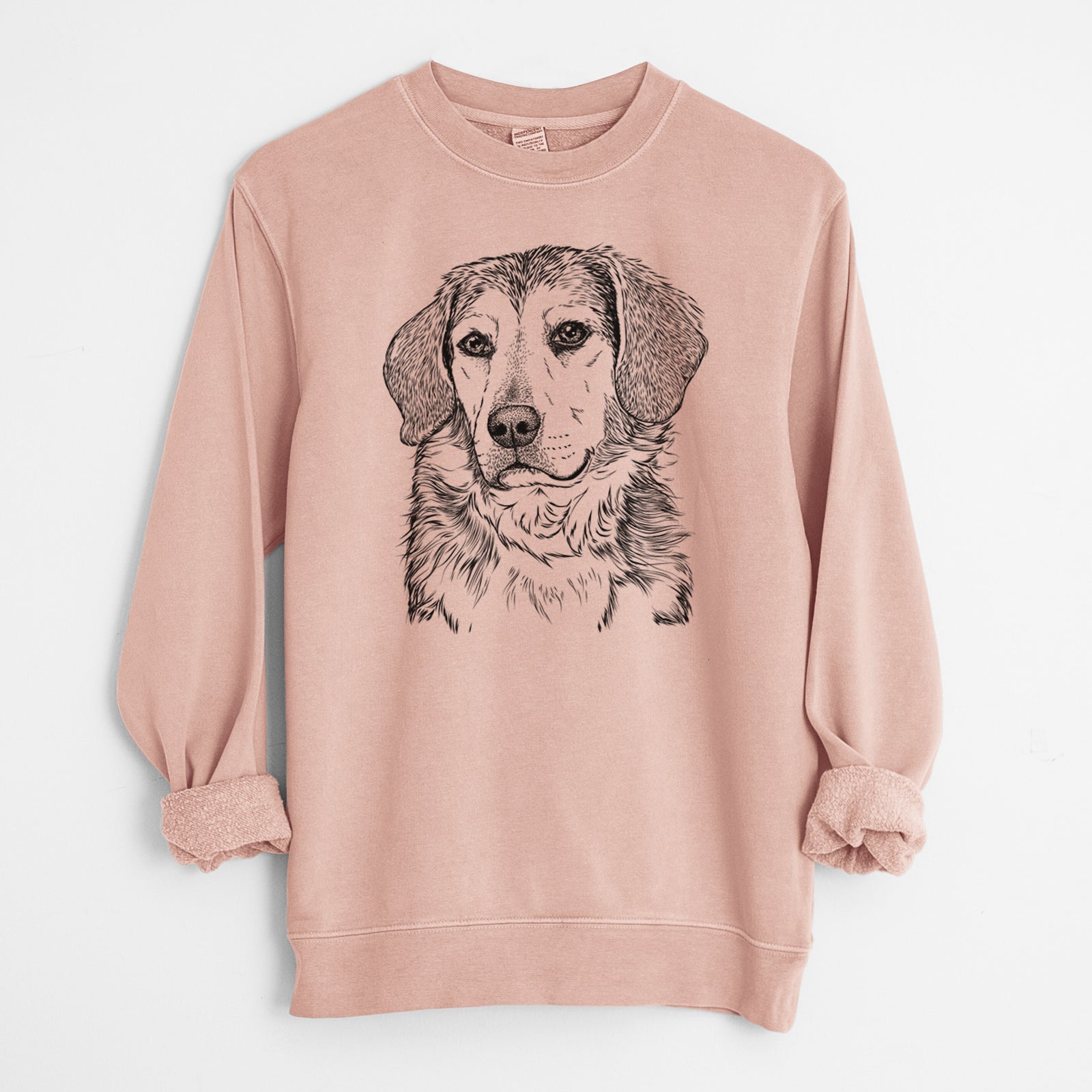 Bare Gunner the Beagle Mix - Unisex Pigment Dyed Crew Sweatshirt