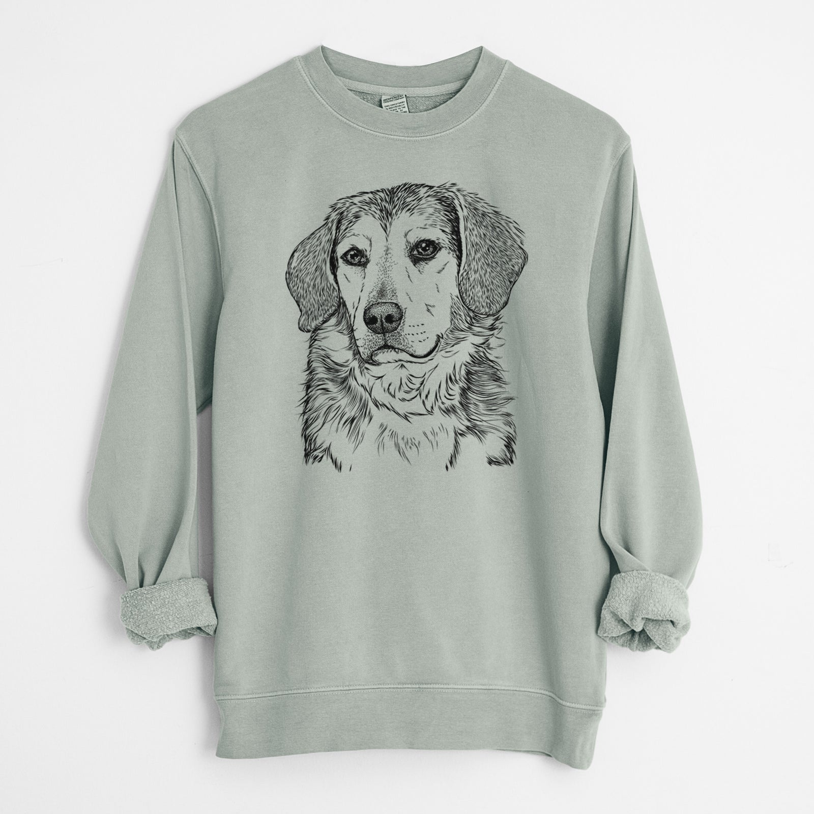 Bare Gunner the Beagle Mix - Unisex Pigment Dyed Crew Sweatshirt