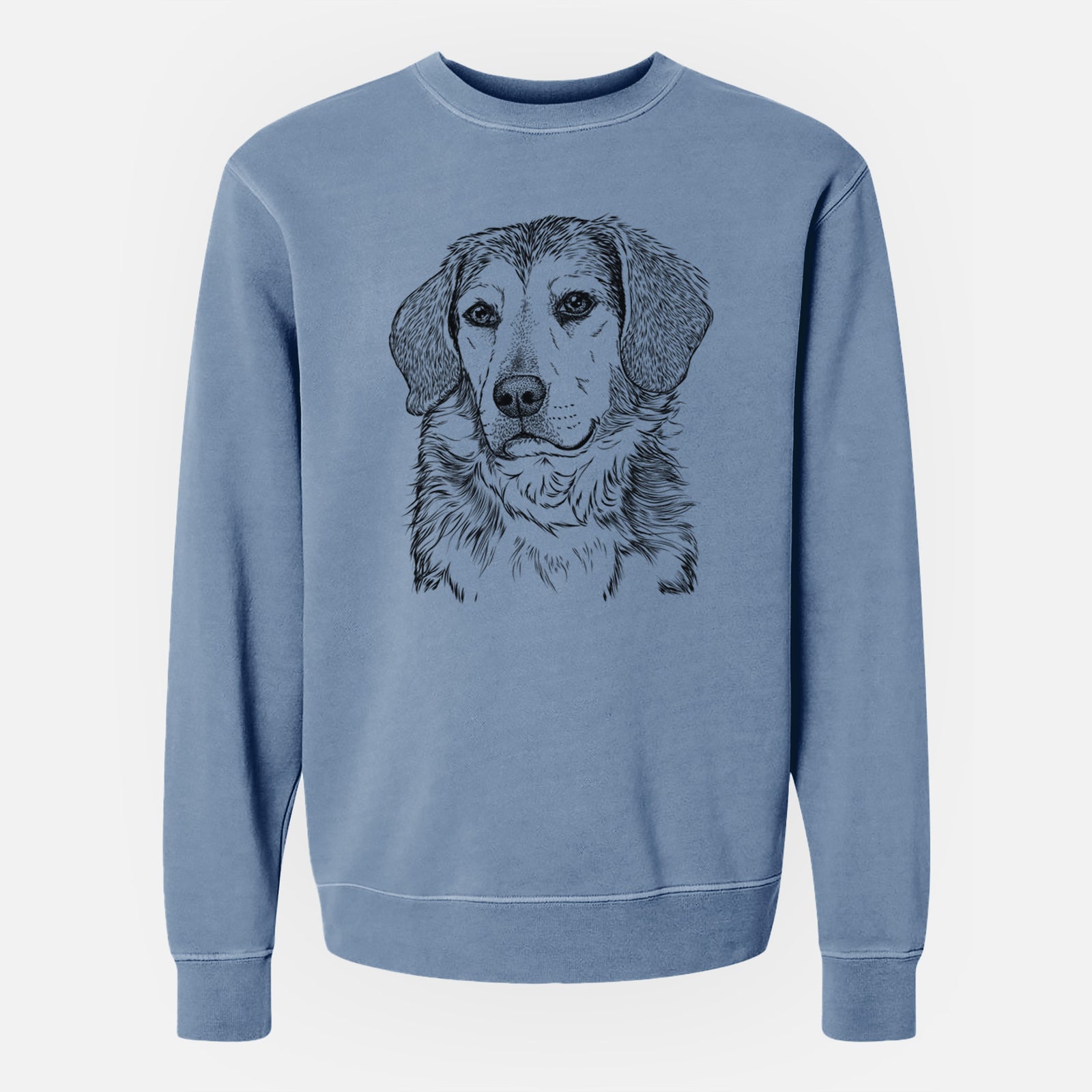 Bare Gunner the Beagle Mix - Unisex Pigment Dyed Crew Sweatshirt