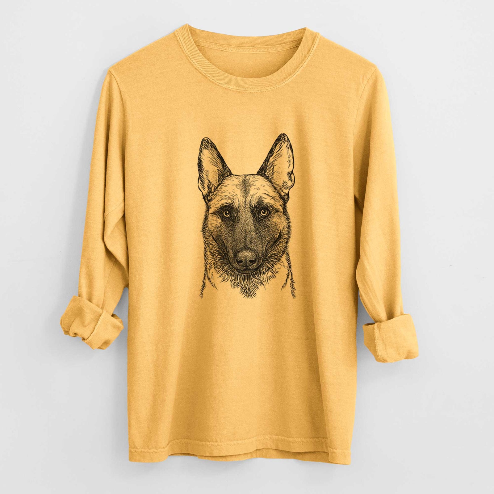 Bare Gunther the Belgian Malinois - Heavyweight 100% Cotton Long Sleeve