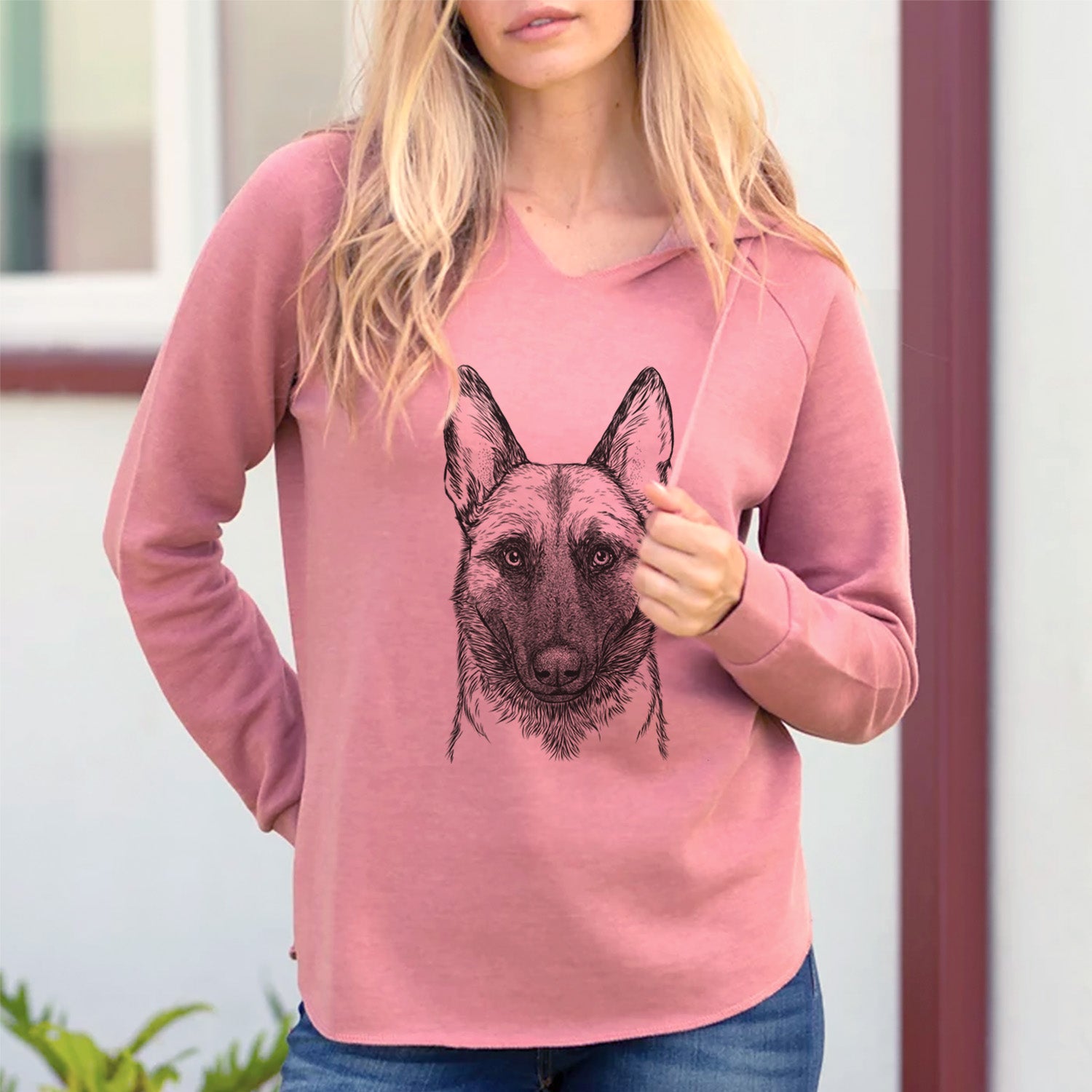 Bare Gunther the Belgian Malinois - Cali Wave Hooded Sweatshirt