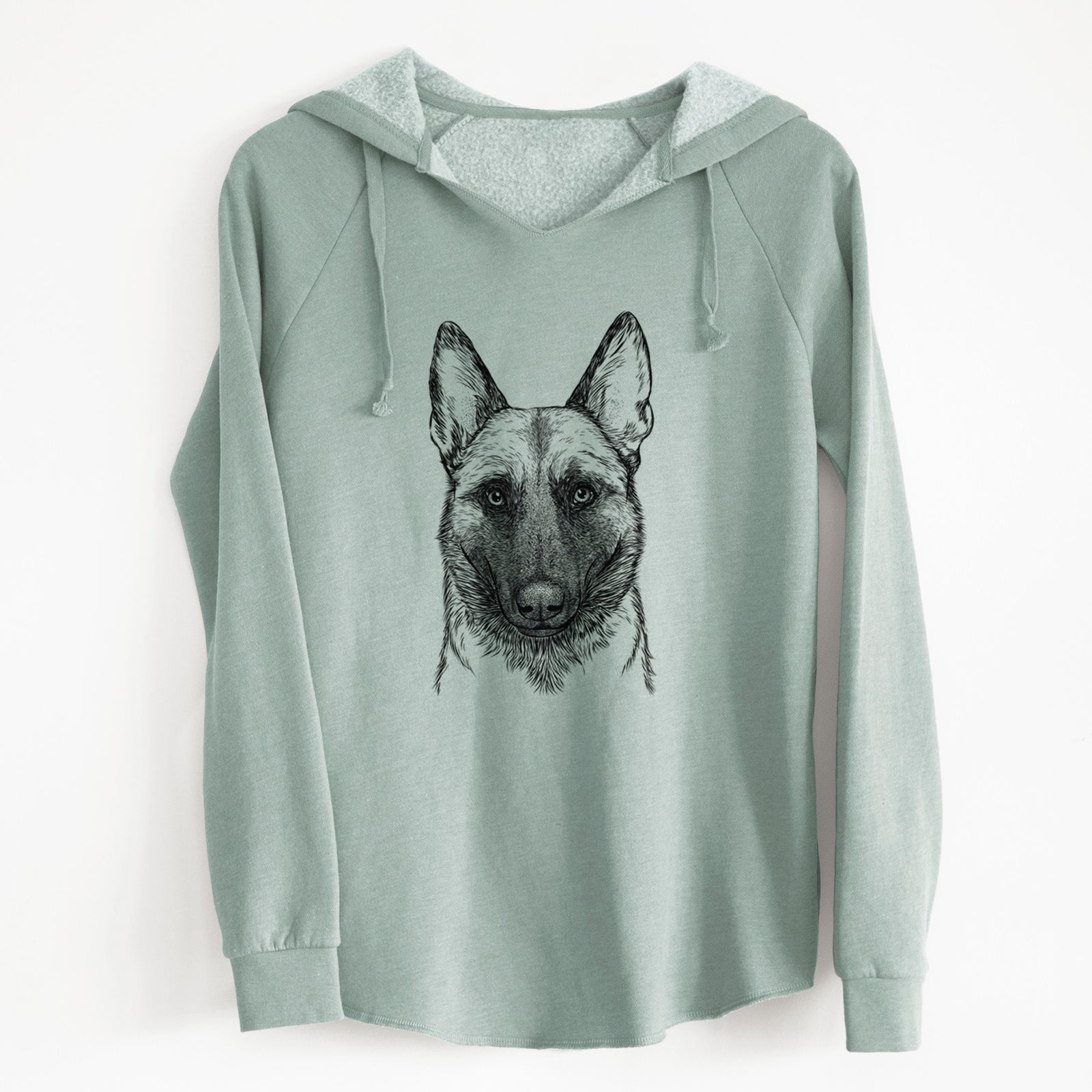 Bare Gunther the Belgian Malinois - Cali Wave Hooded Sweatshirt