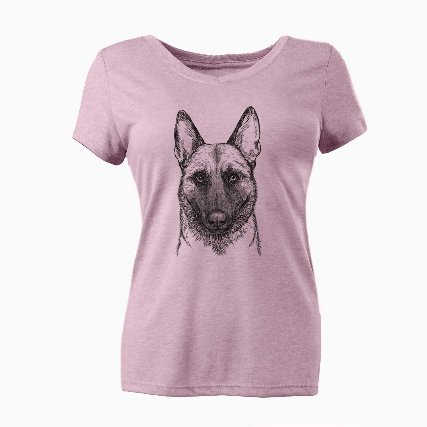 Bare Gunther the Belgian Malinois - Women's V-neck Shirt