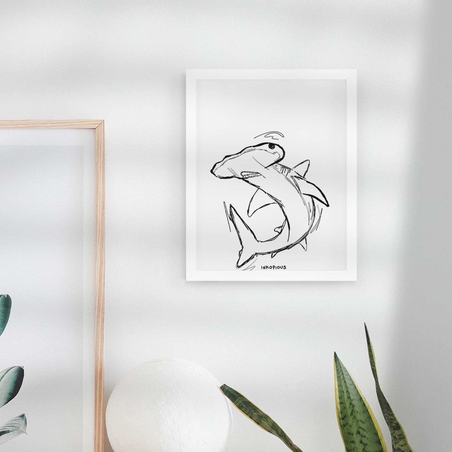 Hank the Hammerhead Shark Art Print
