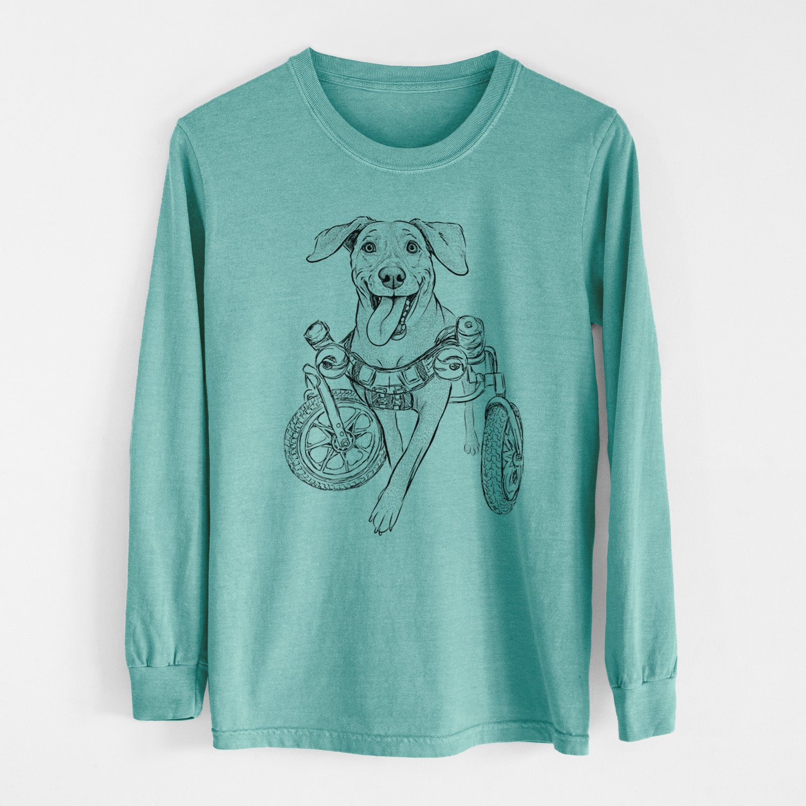 Bare Hannah the Pitbull Mix - Heavyweight 100% Cotton Long Sleeve