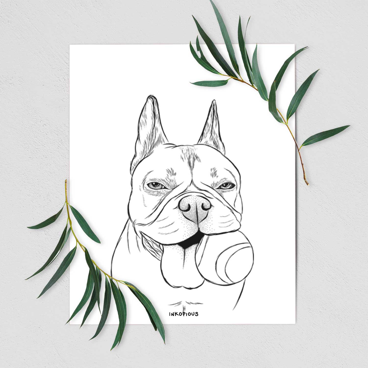 Happy Franco the French Bulldog Art Print