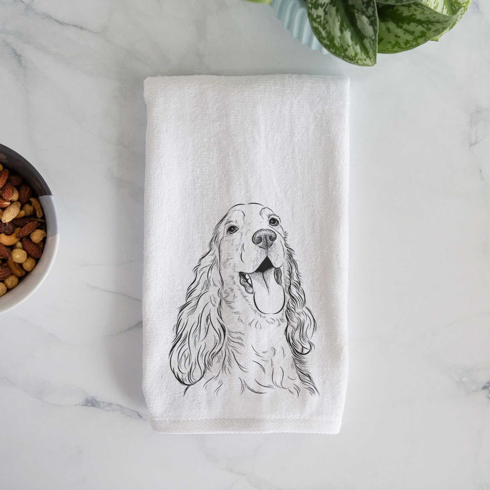 Happy Henry the English Cocker Spaniel Decorative Hand Towel