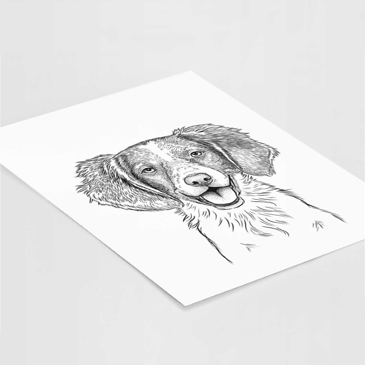 Happy Holly the Brittany Spaniel Art Print