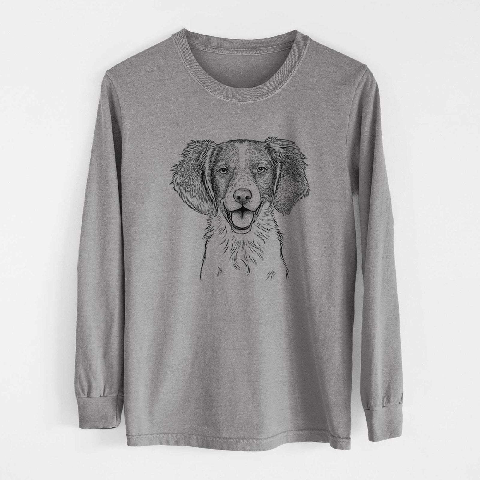 Bare Happy Holly the Brittany Spaniel - Heavyweight 100% Cotton Long Sleeve