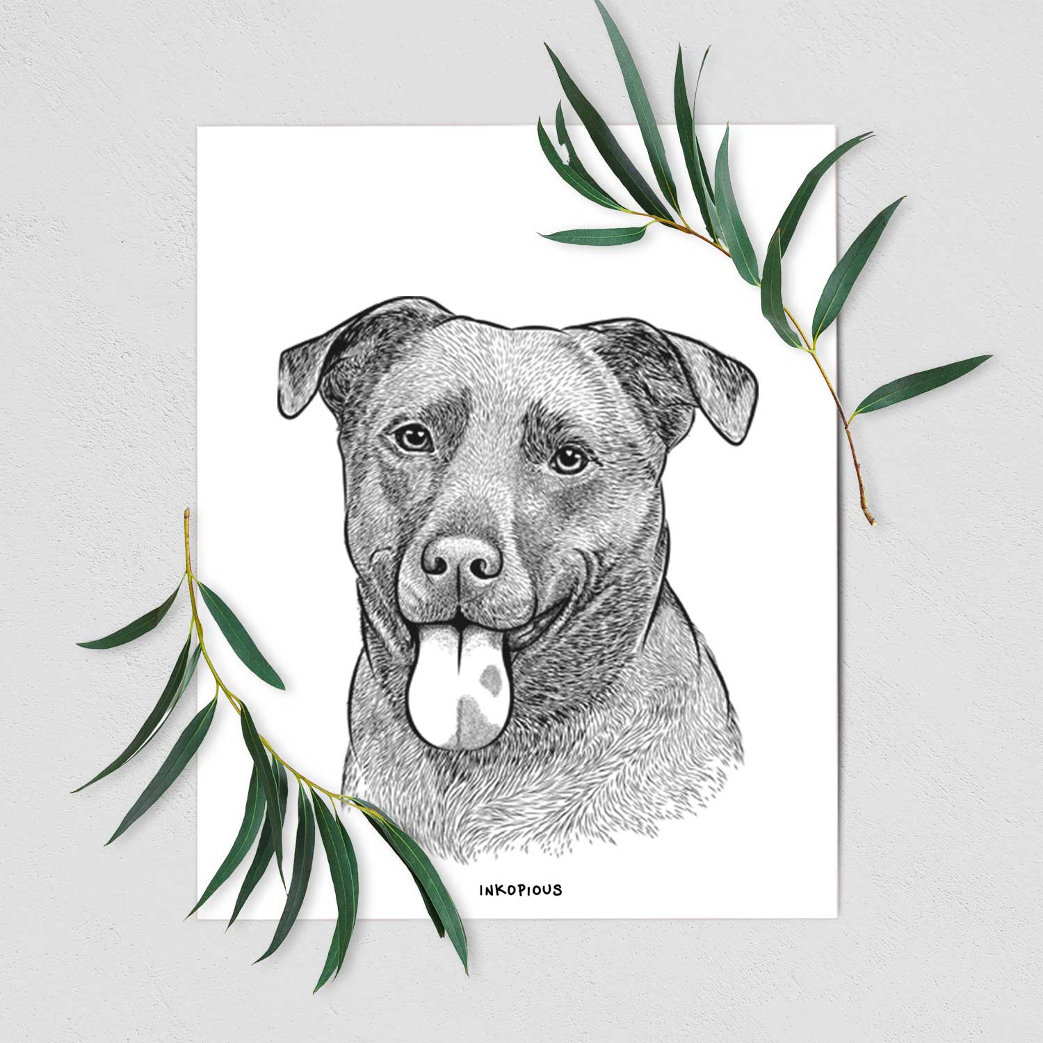 Harbor the Mixed Breed Art Print