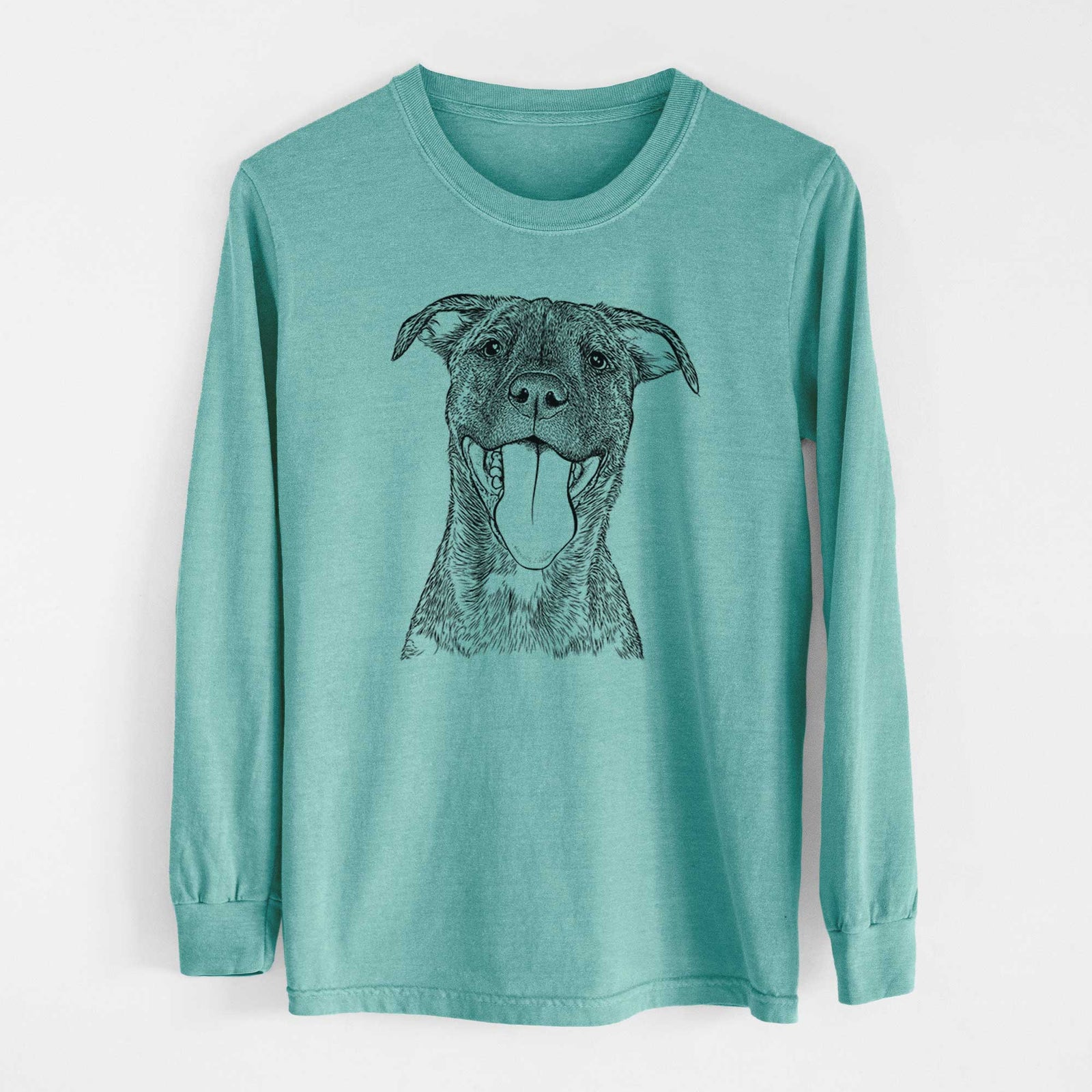 Bare Harley the Pitbull Mix - Heavyweight 100% Cotton Long Sleeve