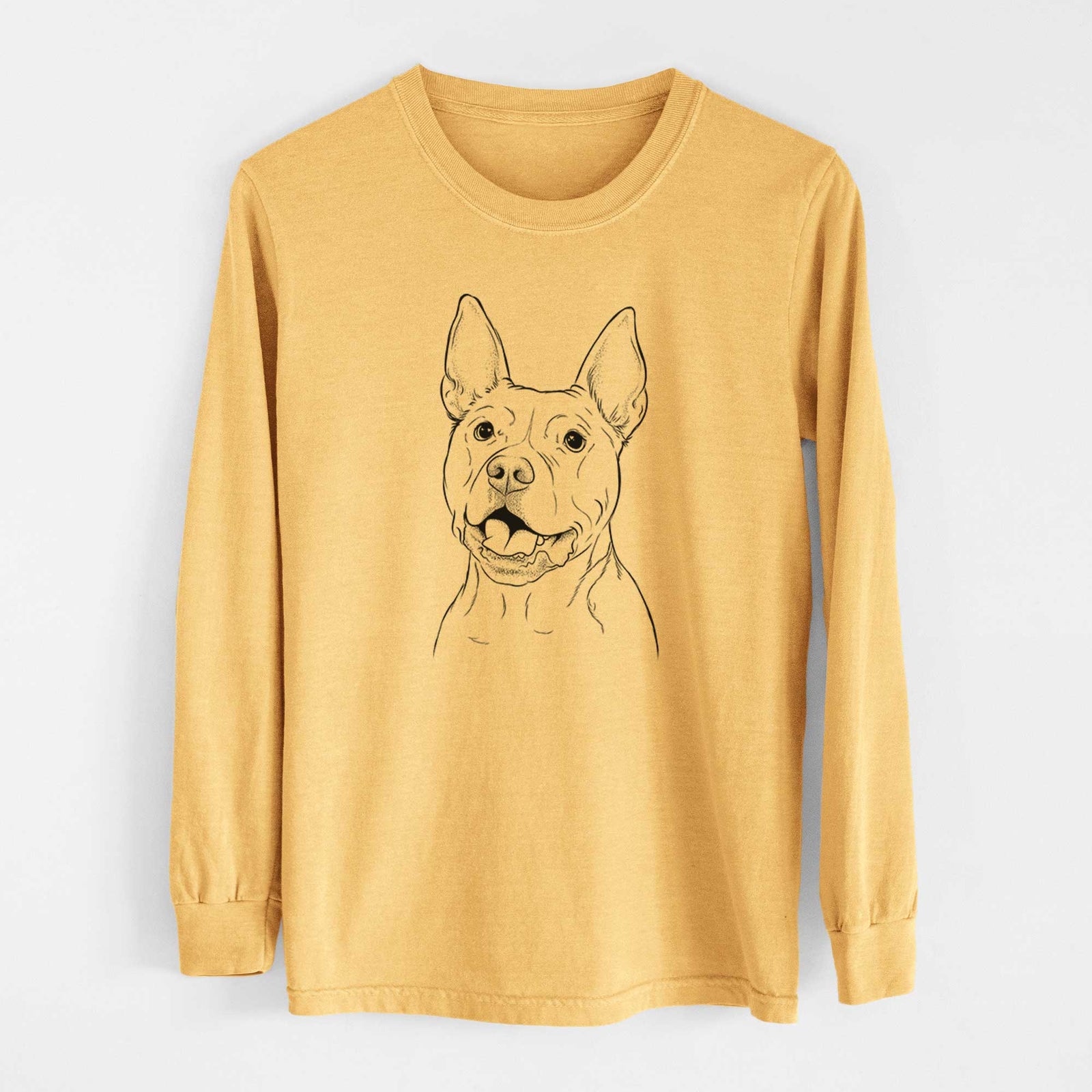 Bare Harley the Pitbull - Heavyweight 100% Cotton Long Sleeve