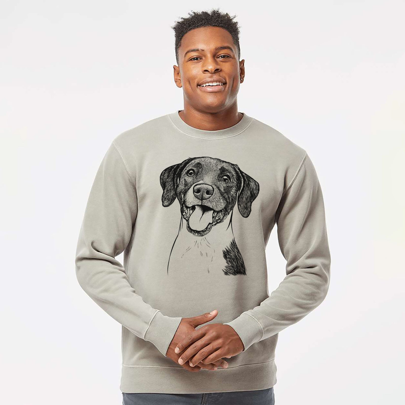 Bare Harper the Mixed Breed - Unisex Pigment Dyed Crew Sweatshirt