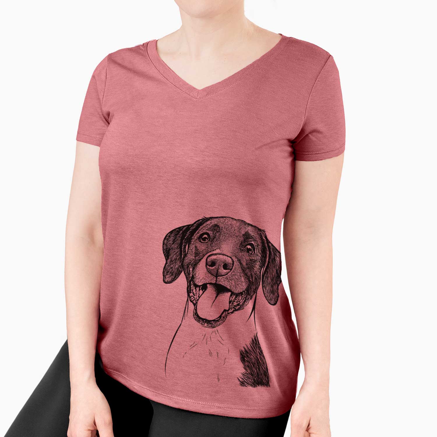 Bare Harper the Mixed Breed - Women's V-neck Shirt