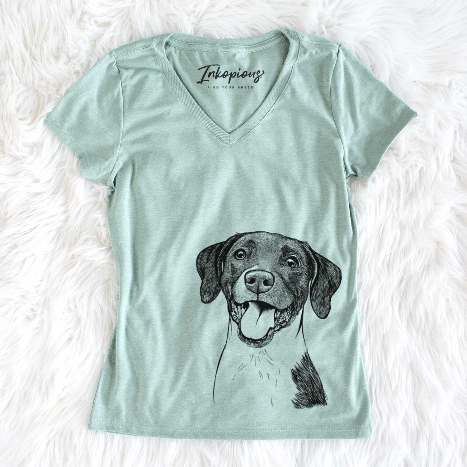 Bare Harper the Mixed Breed - Women's V-neck Shirt