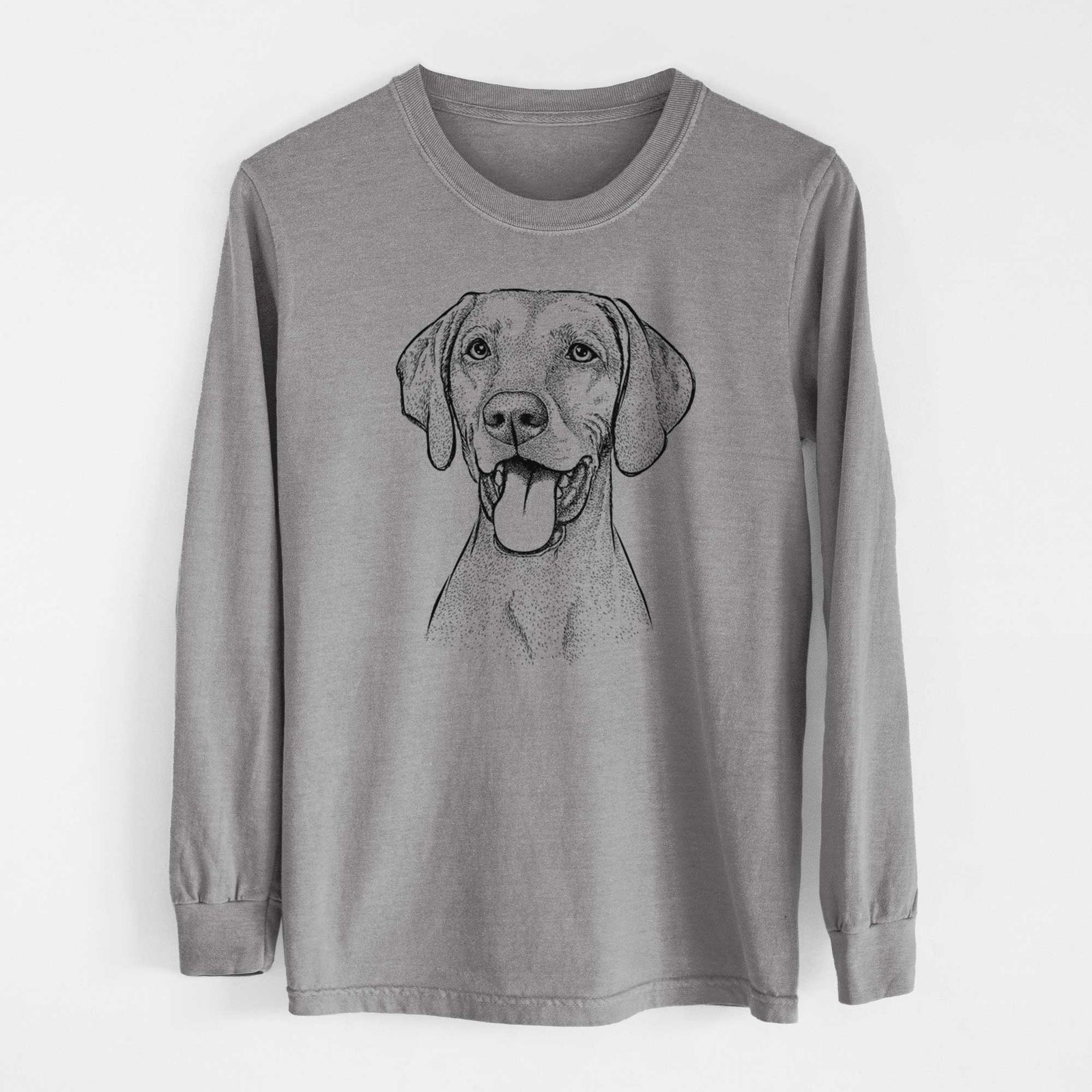 Bare Harper the Vizsla - Heavyweight 100% Cotton Long Sleeve