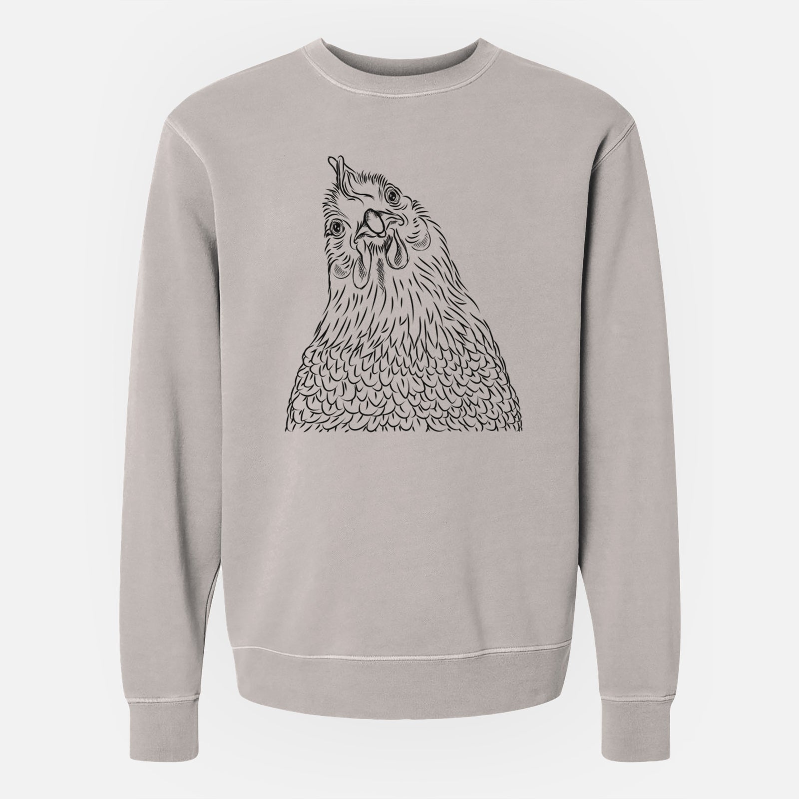 Bare Henrietta the Chicken - Unisex Pigment Dyed Crew Sweatshirt