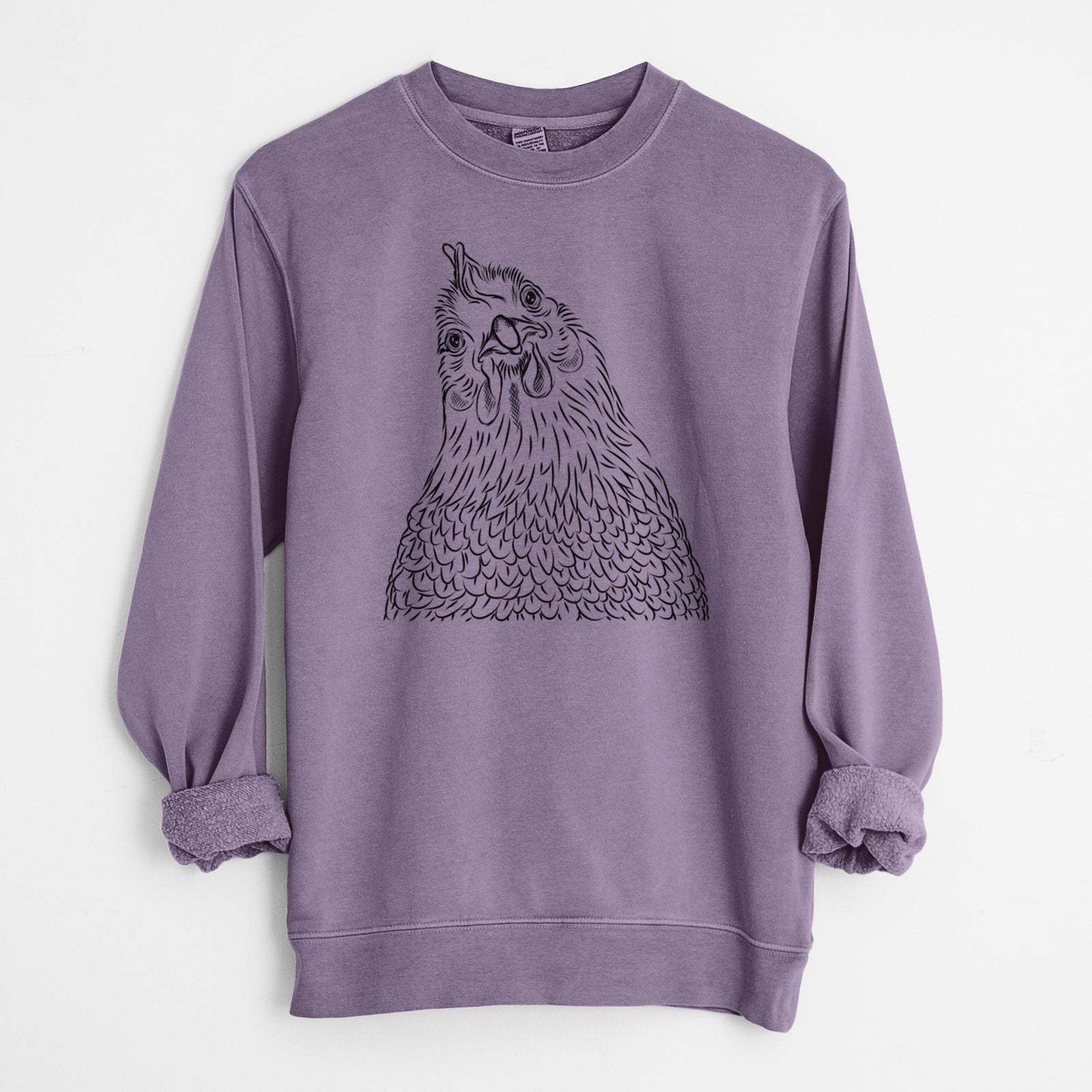 Bare Henrietta the Chicken - Unisex Pigment Dyed Crew Sweatshirt