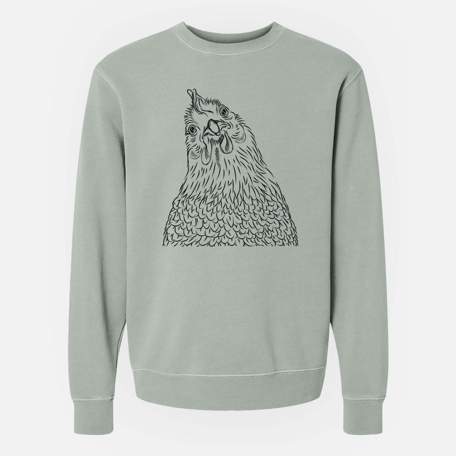Bare Henrietta the Chicken - Unisex Pigment Dyed Crew Sweatshirt