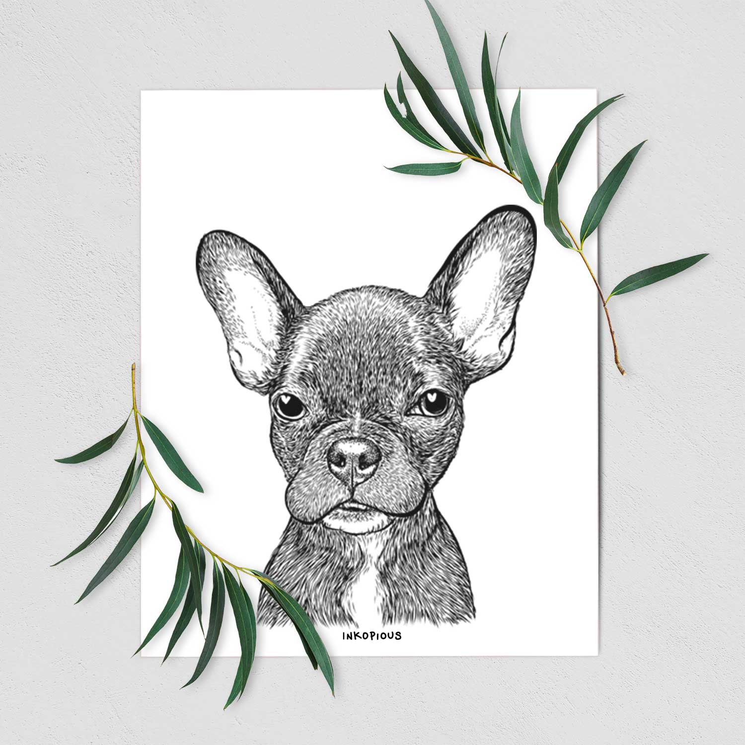 Henry the French Bulldog Art Print