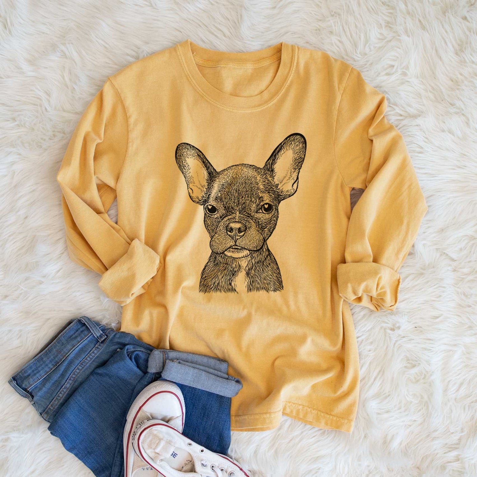 Bare Henry the French Bulldog - Heavyweight 100% Cotton Long Sleeve